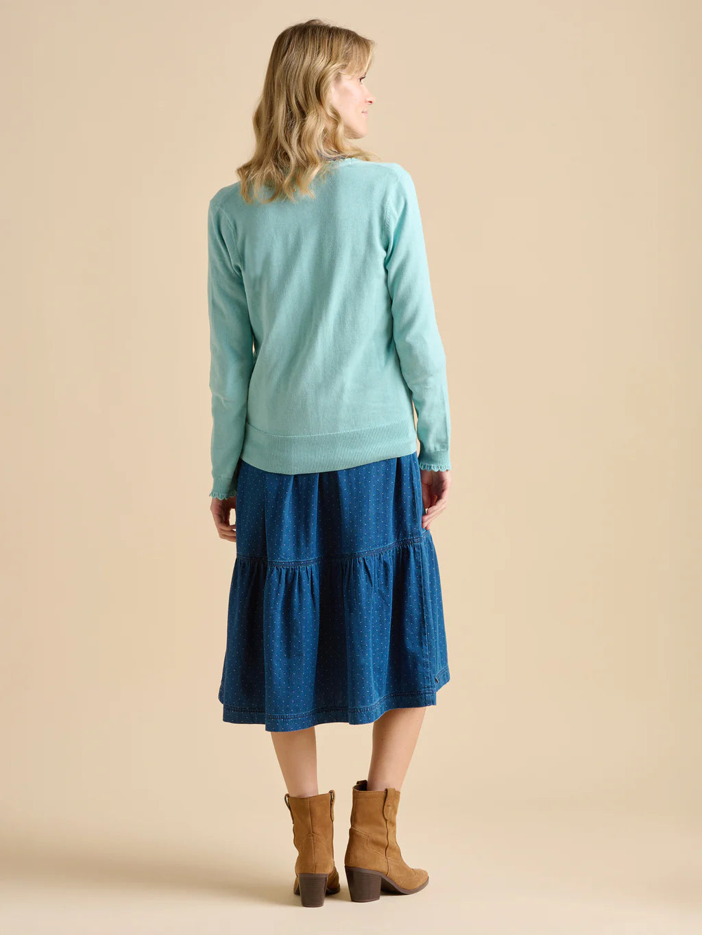 Brakeburn Blue Frill Neck Cardigan