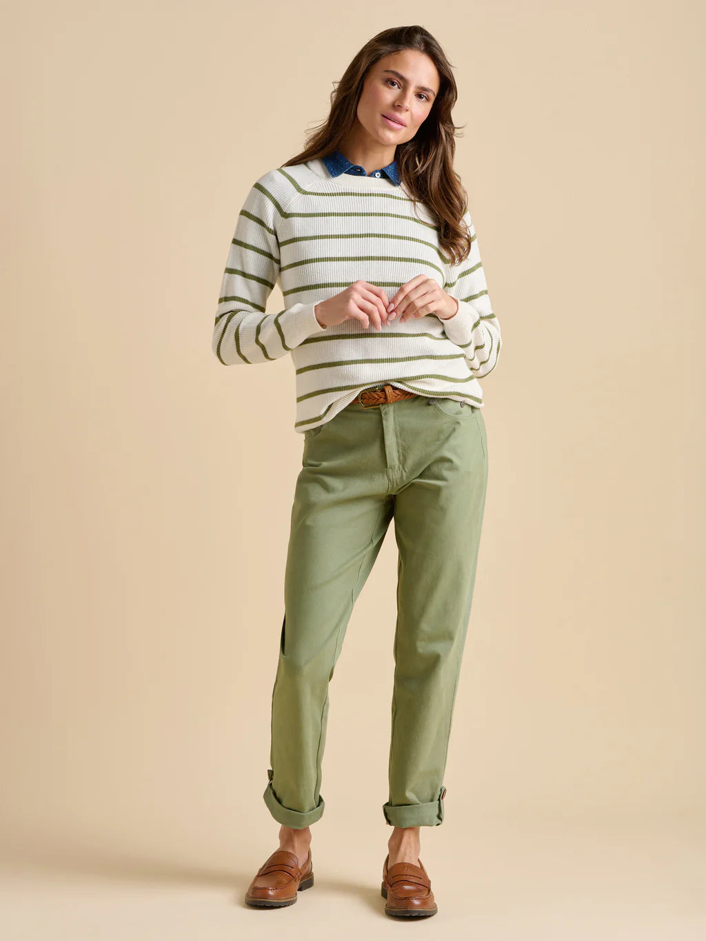 Brakeburn Stripe Crew Neck Knitted Jumper