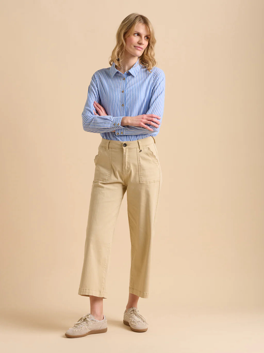 Brakeburn Ankle Crop Wide Leg Trousers