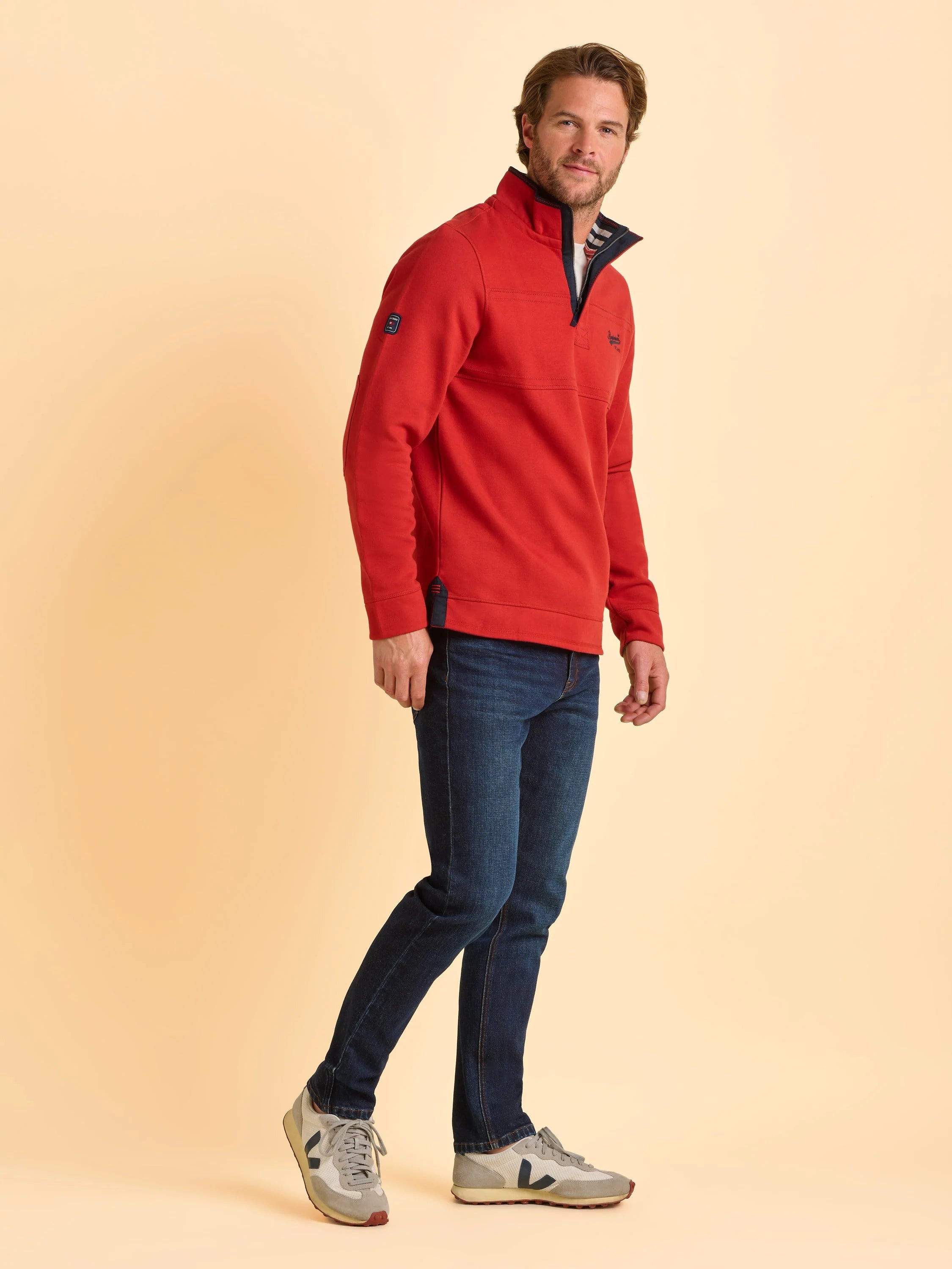 Brakeburn Worbarrow 1/4 Zip Sweatshirt