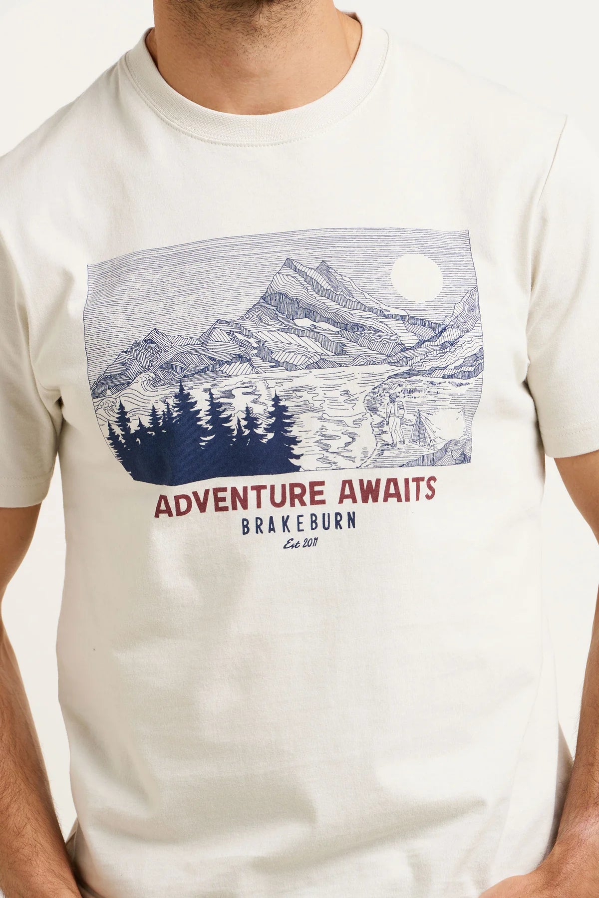 Brakeburn | Adventure Awaits T-Shirt | Cream
