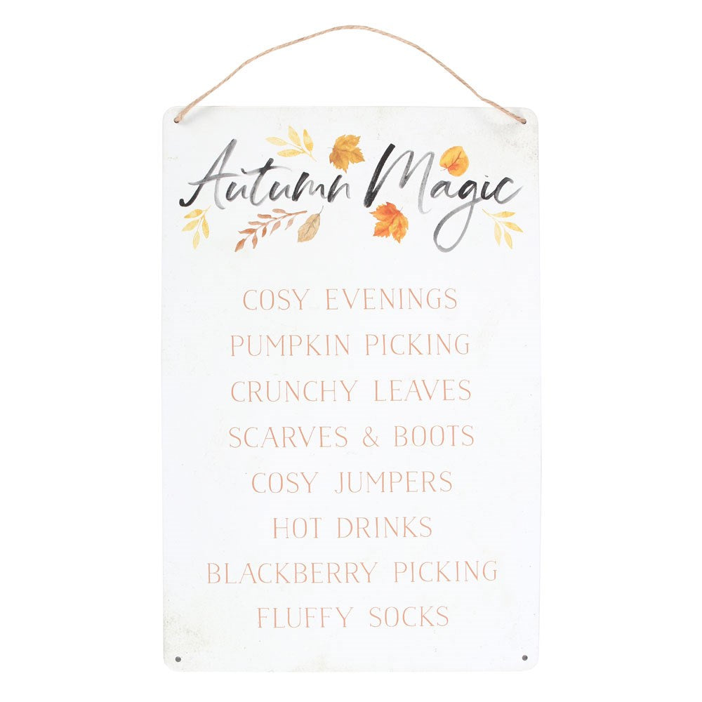 Autumn Magic Metal Sign