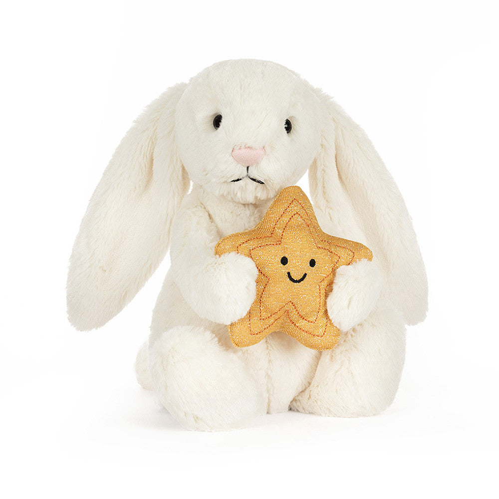Jellycat Cream Bunny with Star Soft Toy – Plush Gift | Standun
