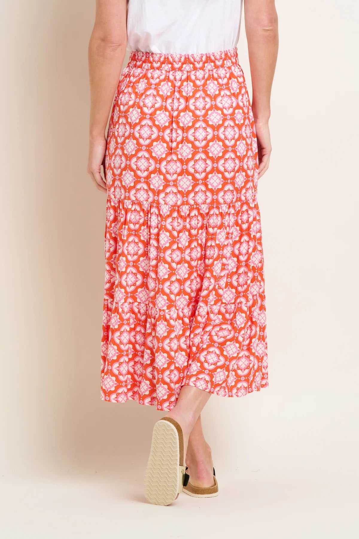Brakeburn Moroccan Tile Skirt , Coral