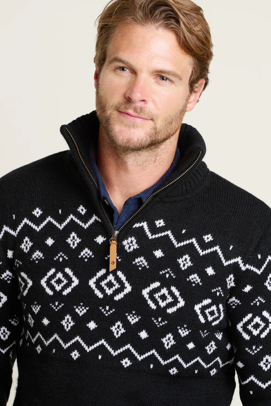 Brakeburn Fairisle Quarter Zip