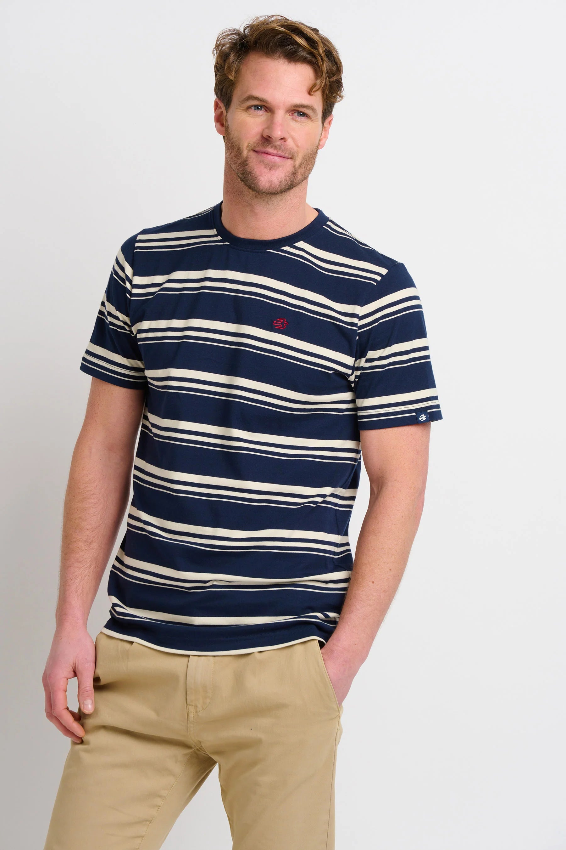 Brakeburn Navy Stripe T-Shirt