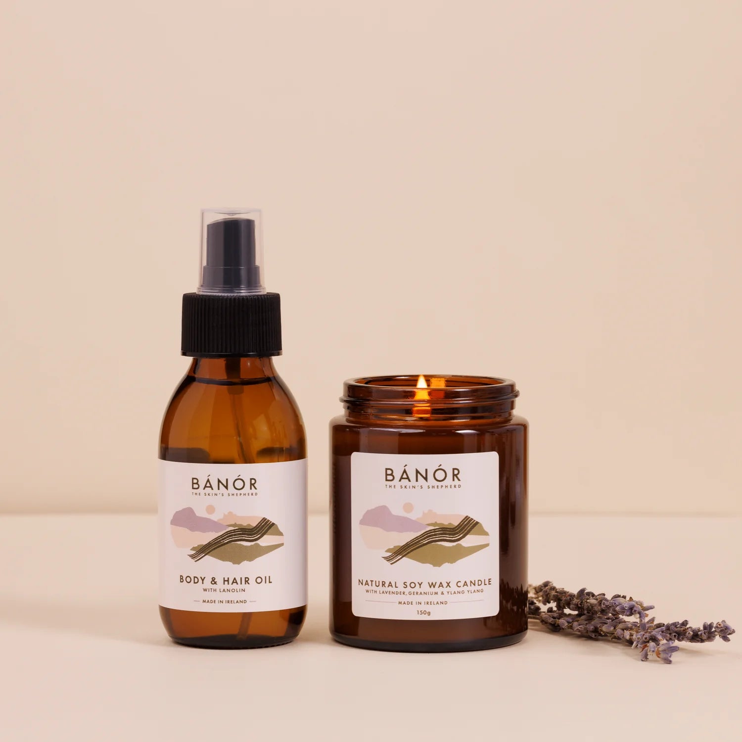 Bánór The Wool Body Oil and Candle