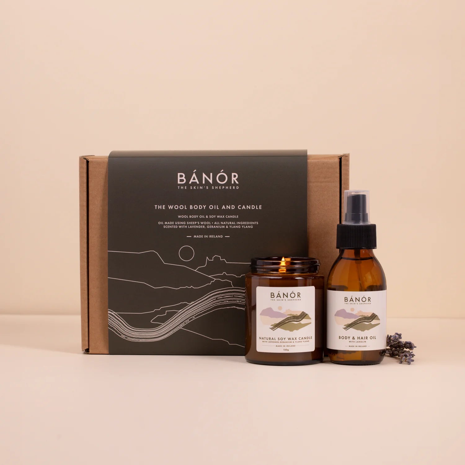 Bánór The Wool Body Oil and Candle