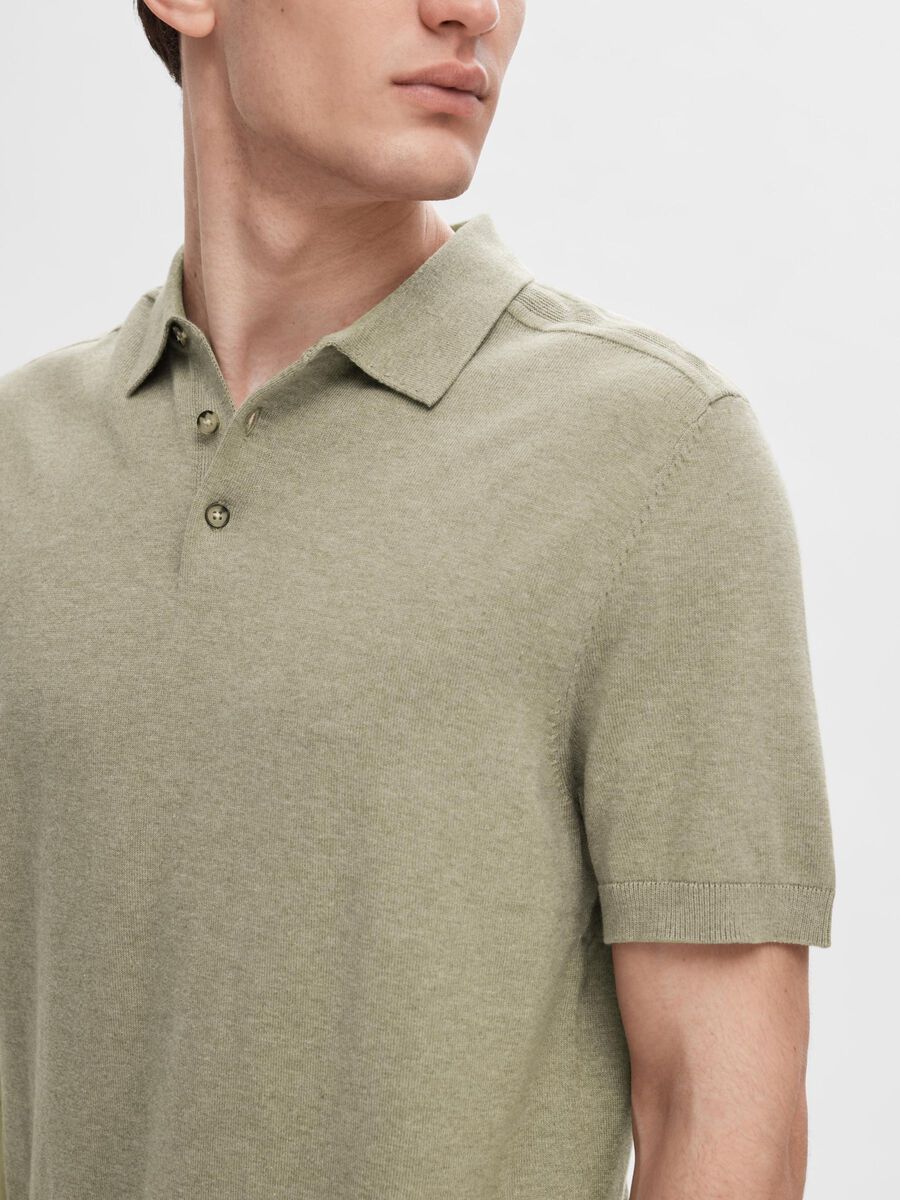 Selected Homme Berg S/S Polo Shirt , Vetiver