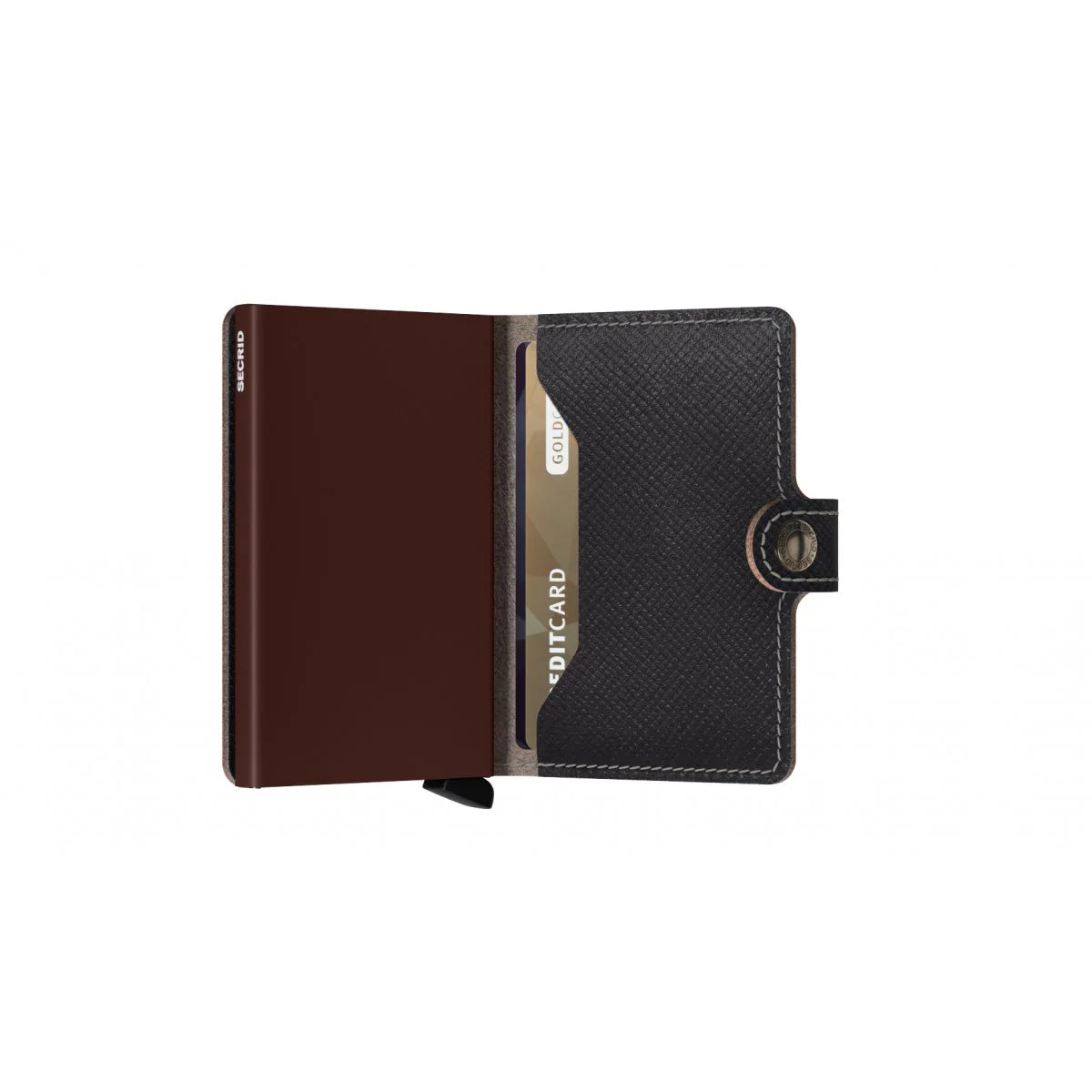 Secrid Miniwallet Saffiano , Brown