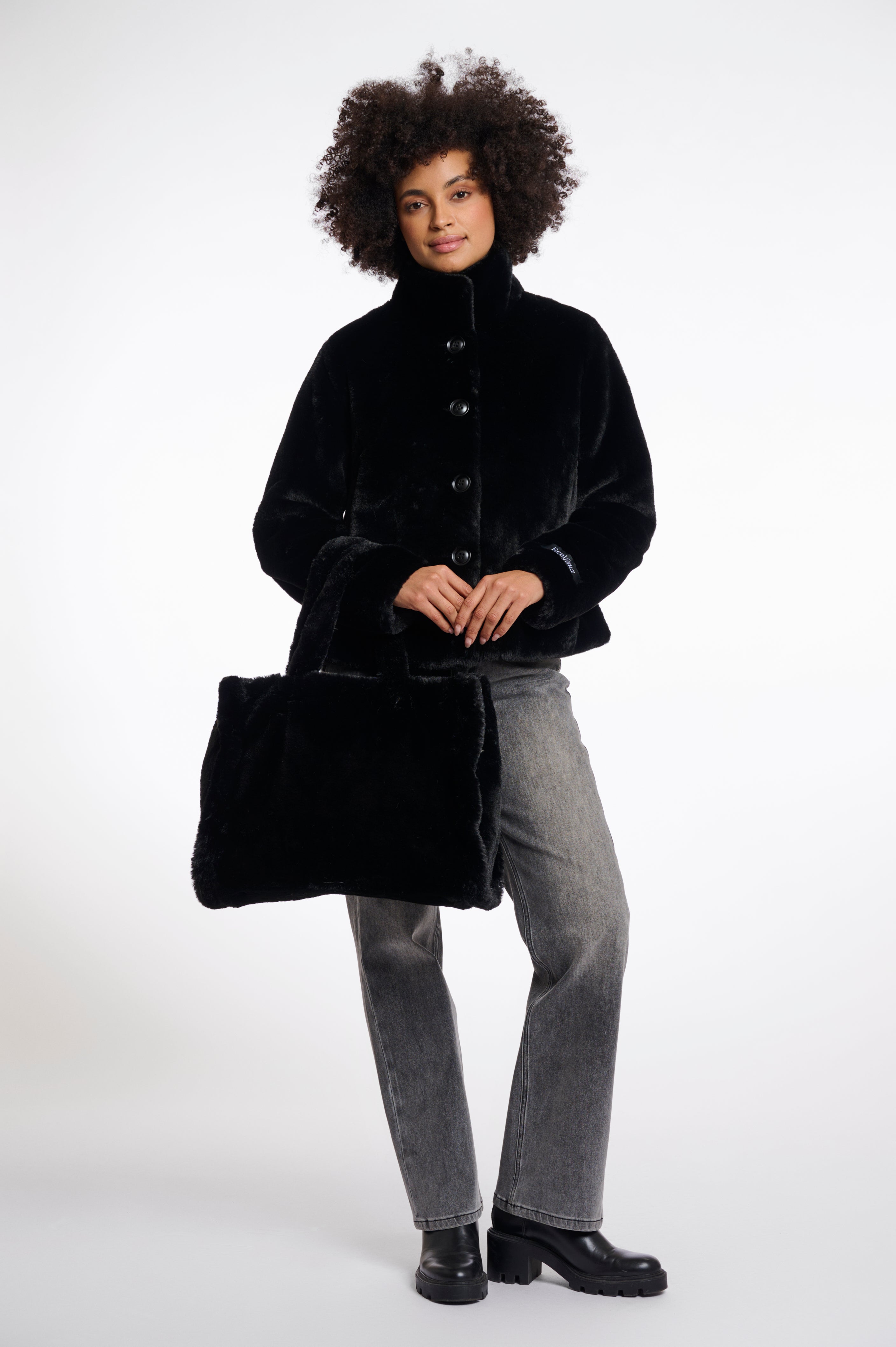 Rino & Pelle Daan Faux Fur Shopper
