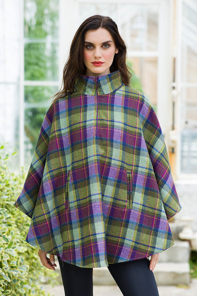 Mucros Weavers Half Zip Poncho