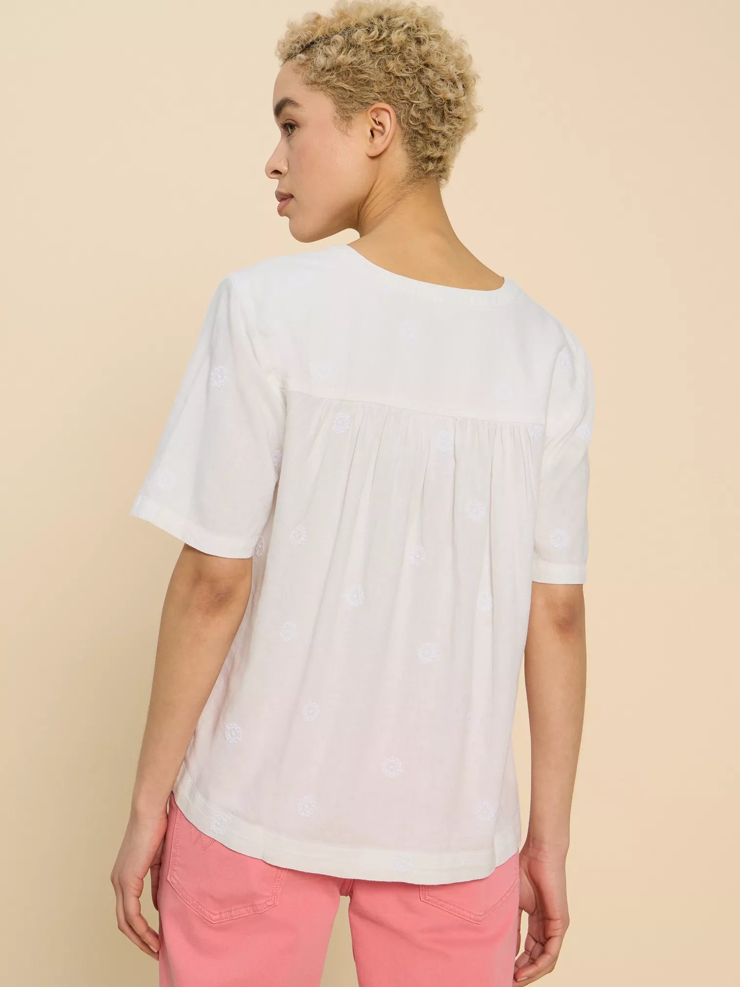 White Stuff Elodie Linen Top , White