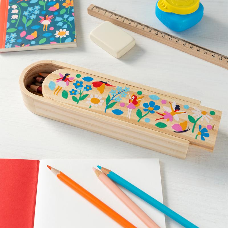 Rex London Fairies in the Garden Wooden Pencil Case