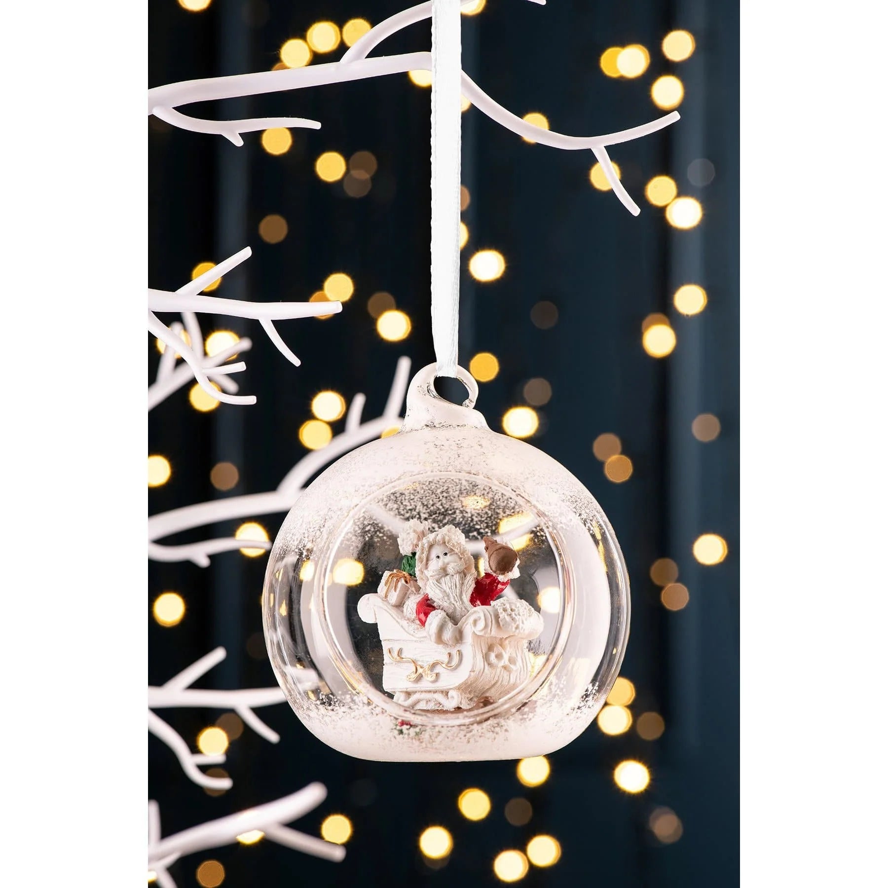 Galway Crystal Santa Sleigh Bauble