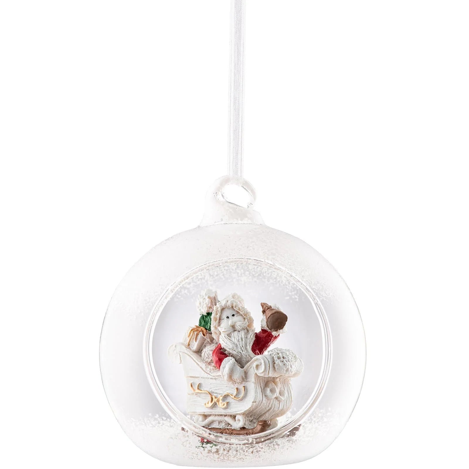 Galway Crystal Santa Sleigh Bauble