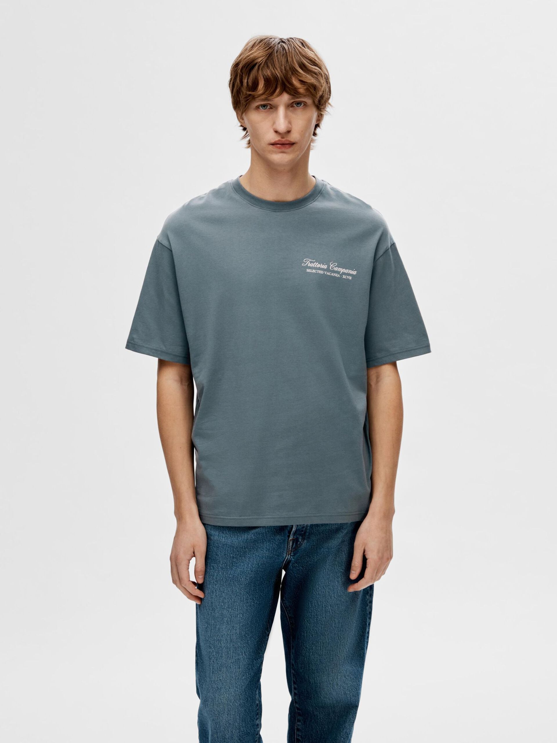 Selected Homme | Gib T-Shirt | Stormy
