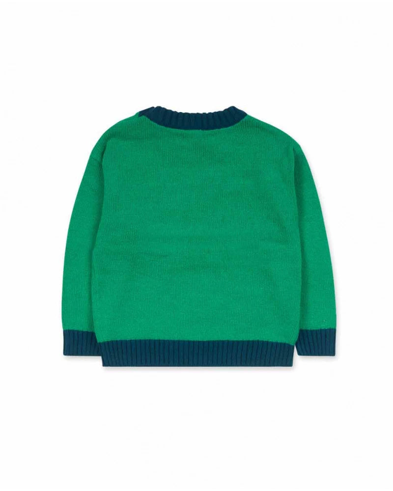 Tuc Tuc | Print Jumper | Green / Navy