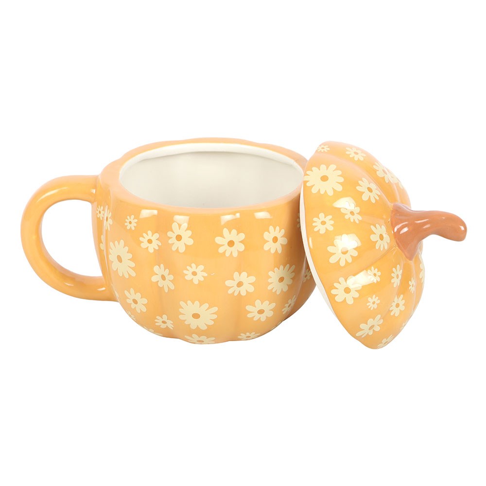 Groovy Floral Pumpkin Mug