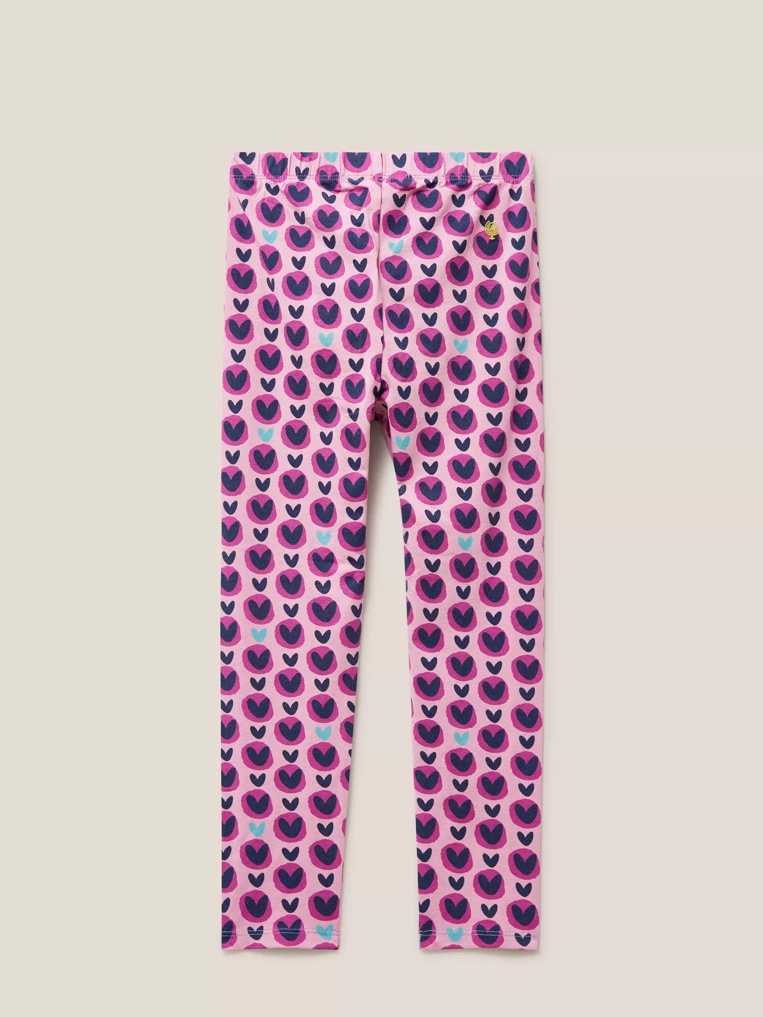 White Stuff Heart Print Leggings Pink Print