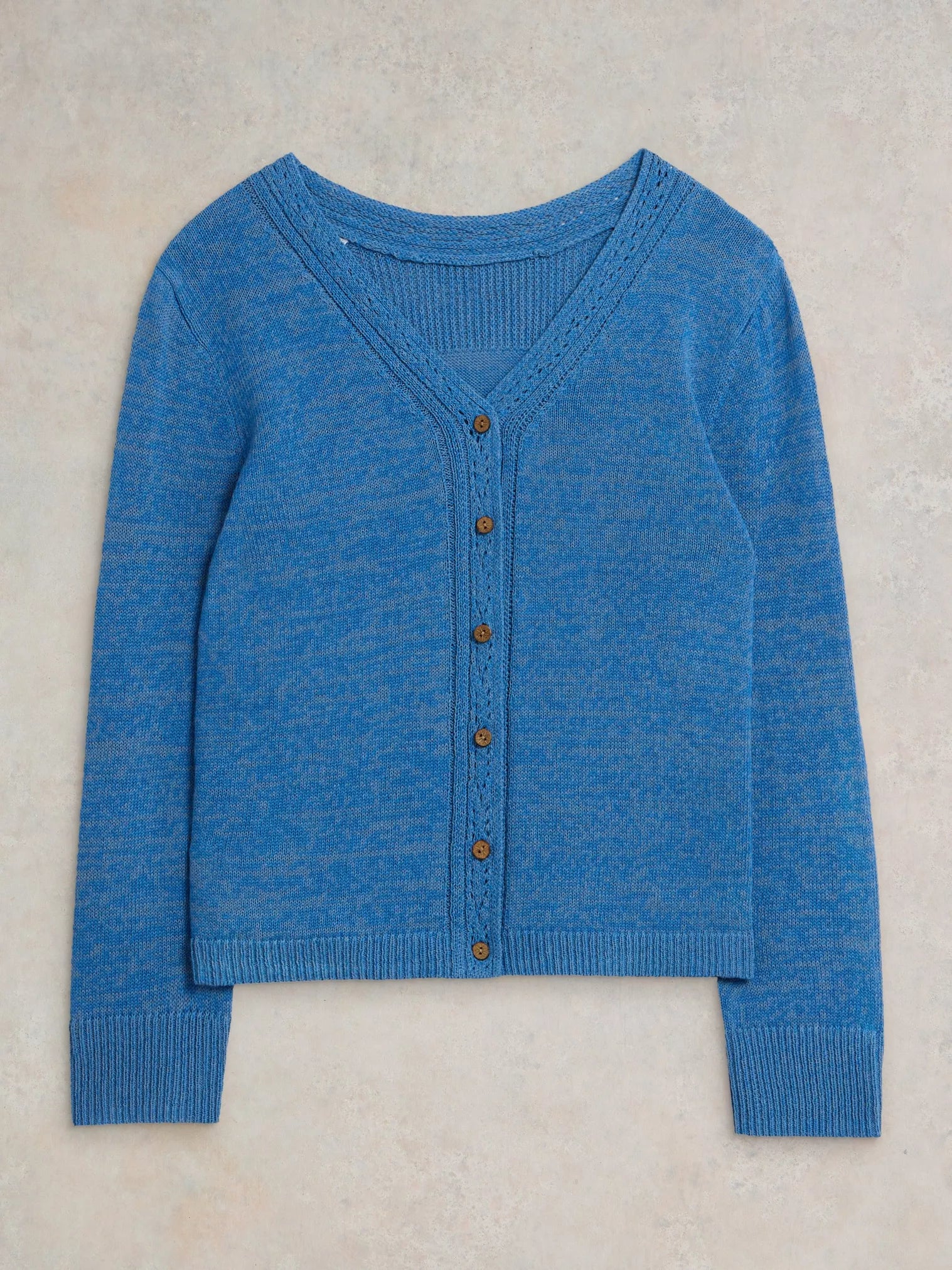 White Stuff Heather Jumper / Cardigan , Mid Blue