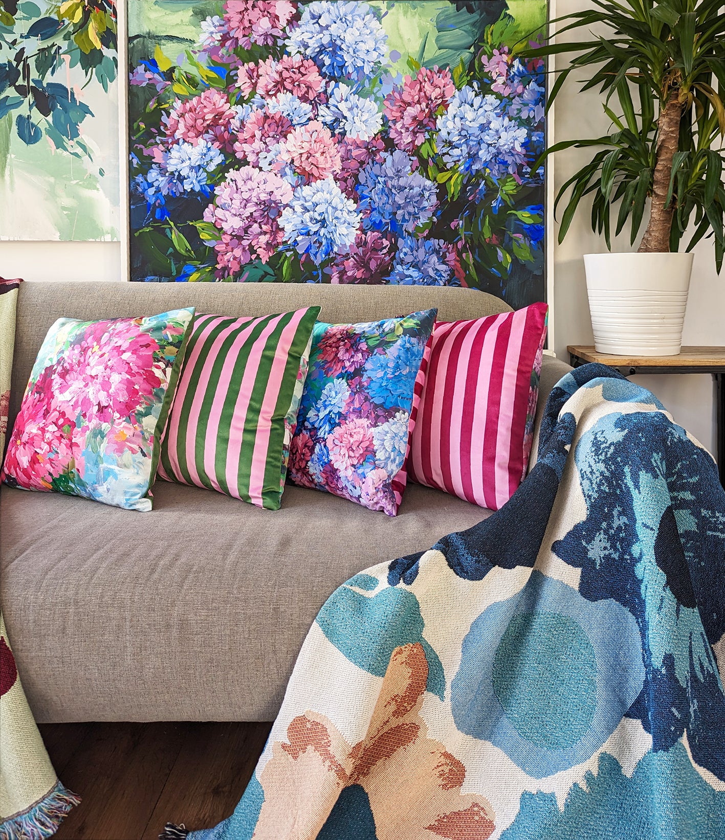 Caroline Duffy Designs Hydrangea Cushion