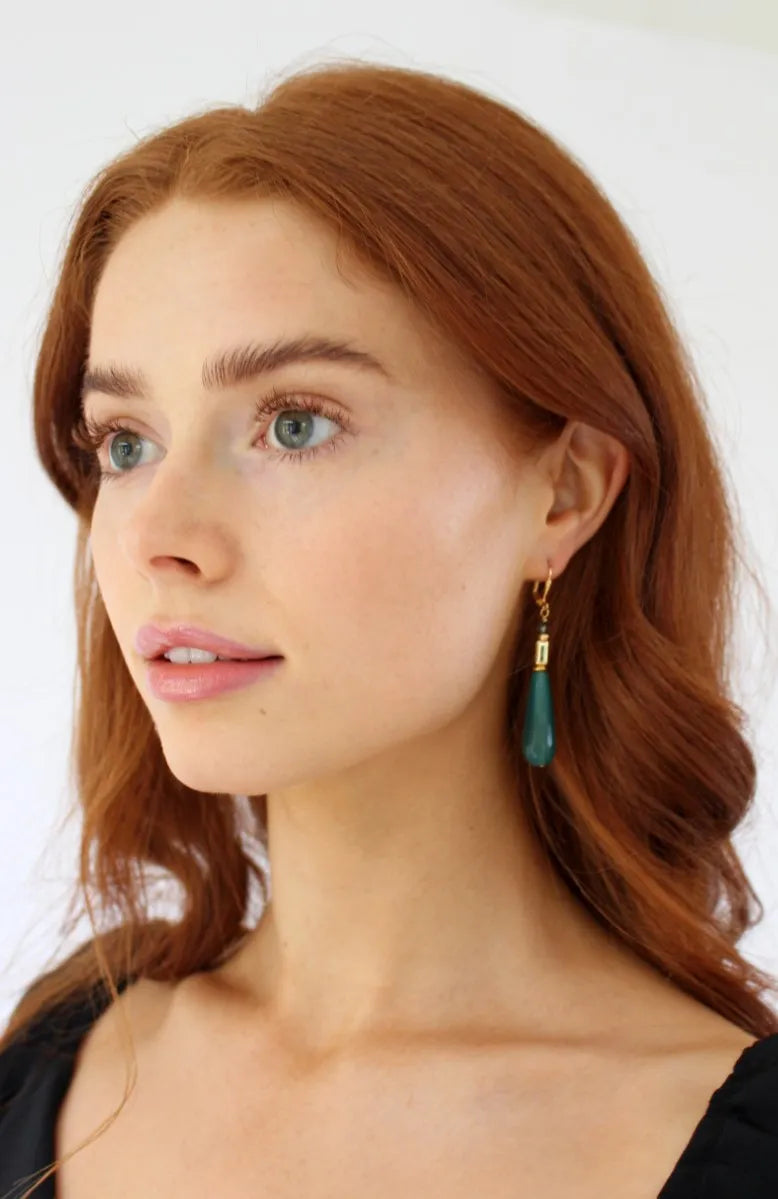 K Kajoux Emerald Drop Earrings