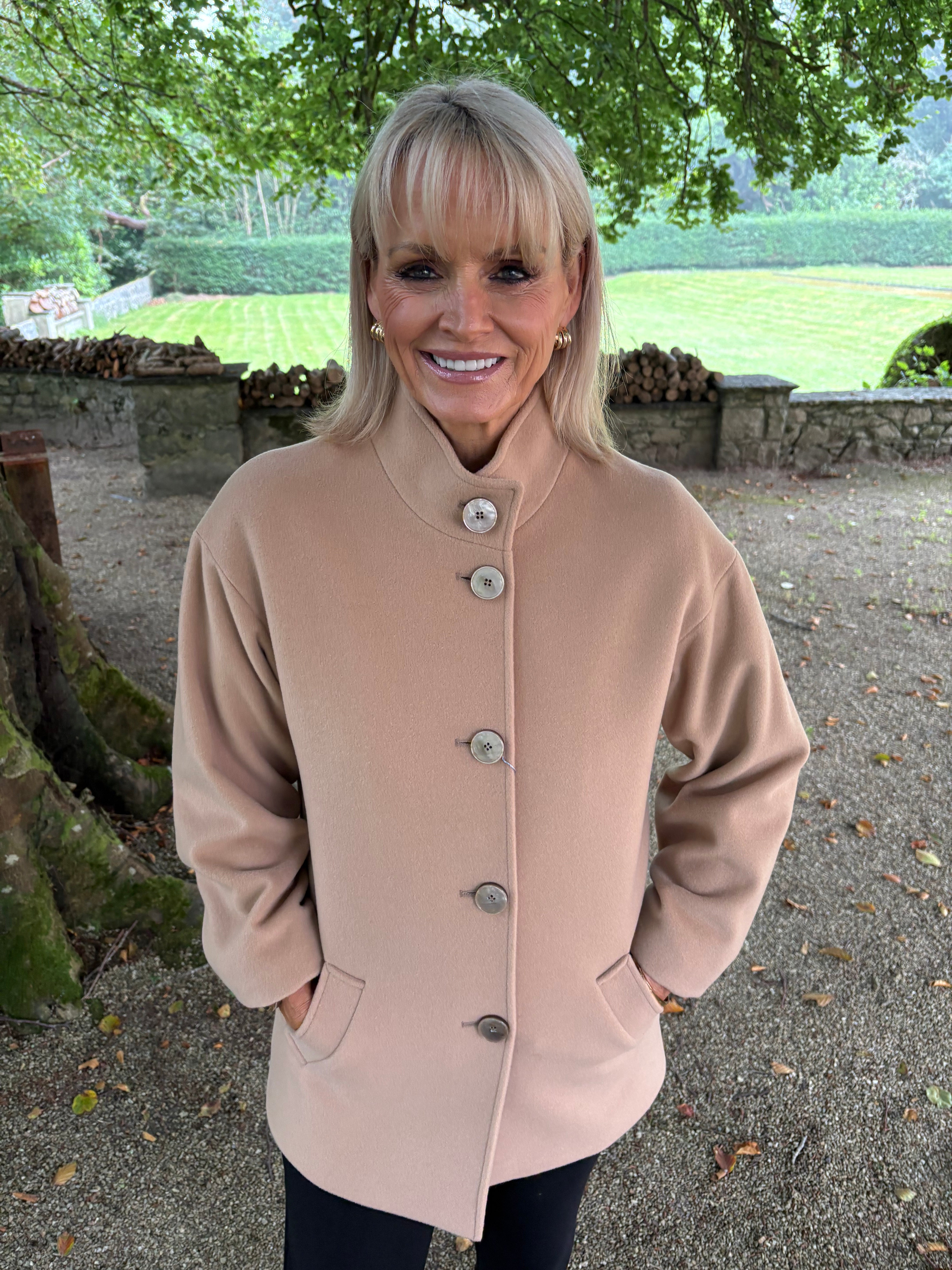 Christina Felix Short Wool Coat - Camel