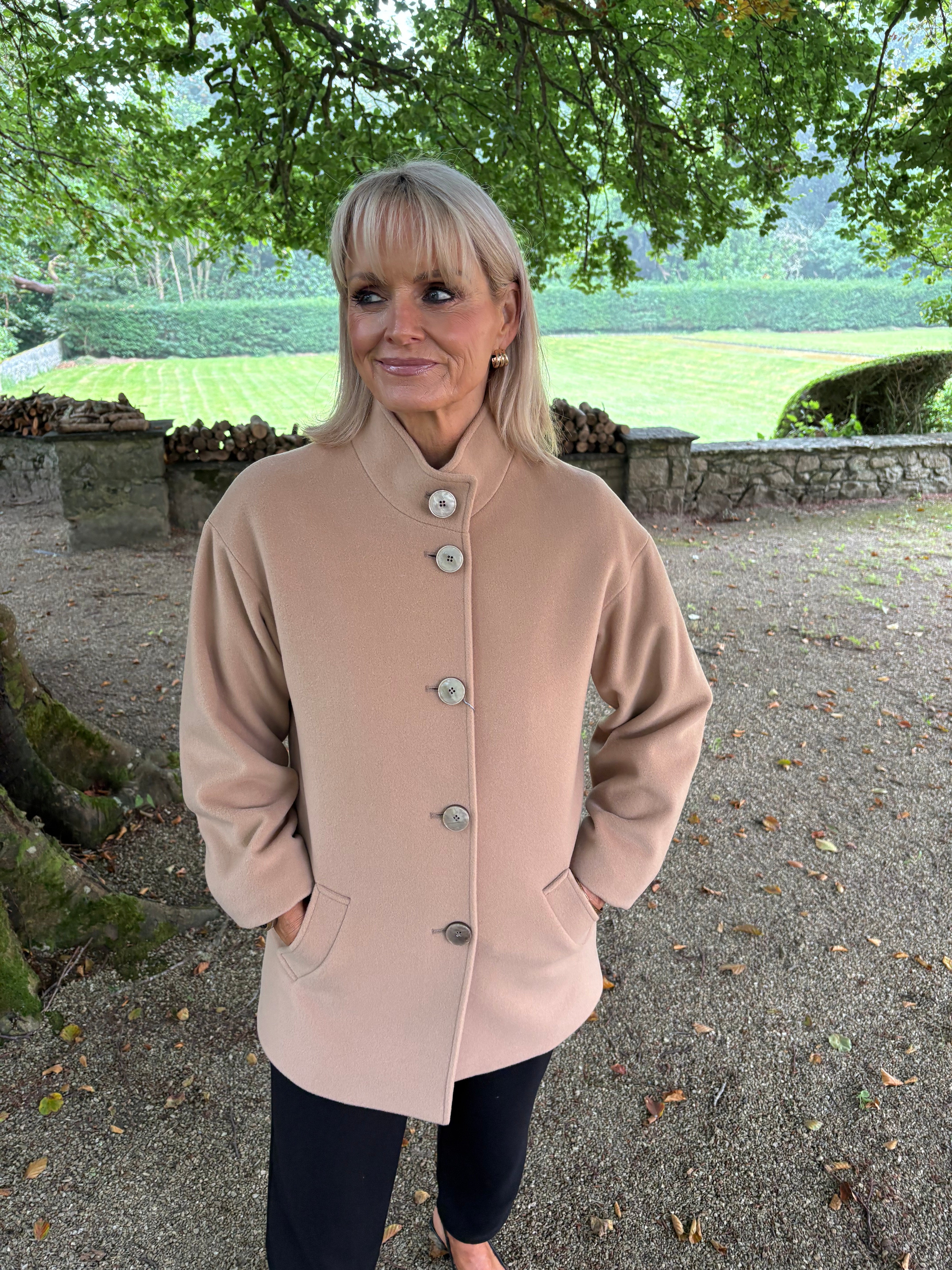 Christina Felix Short Wool Coat - Camel