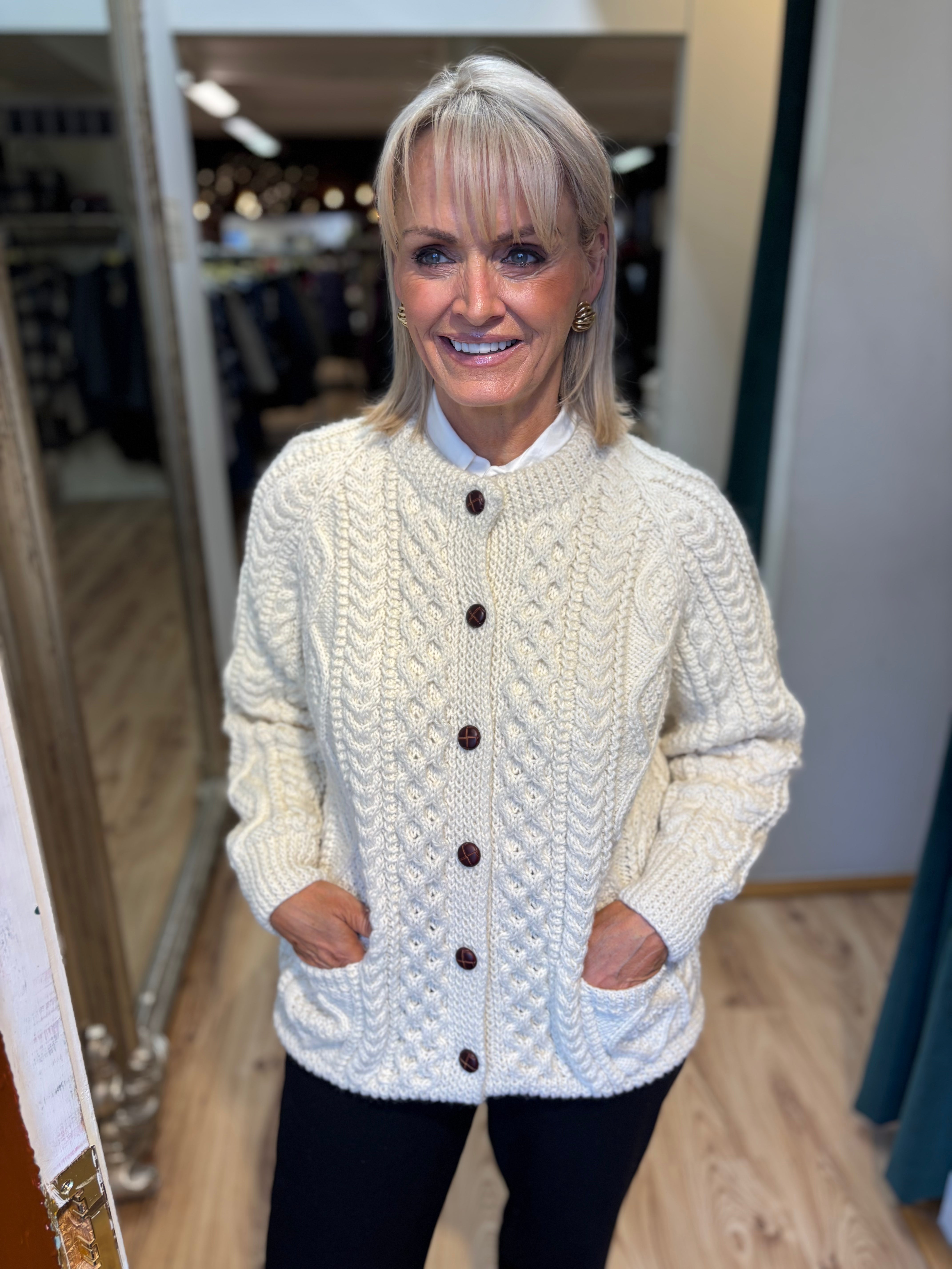 Old Irish Knit Handknit Lumber Cardigan