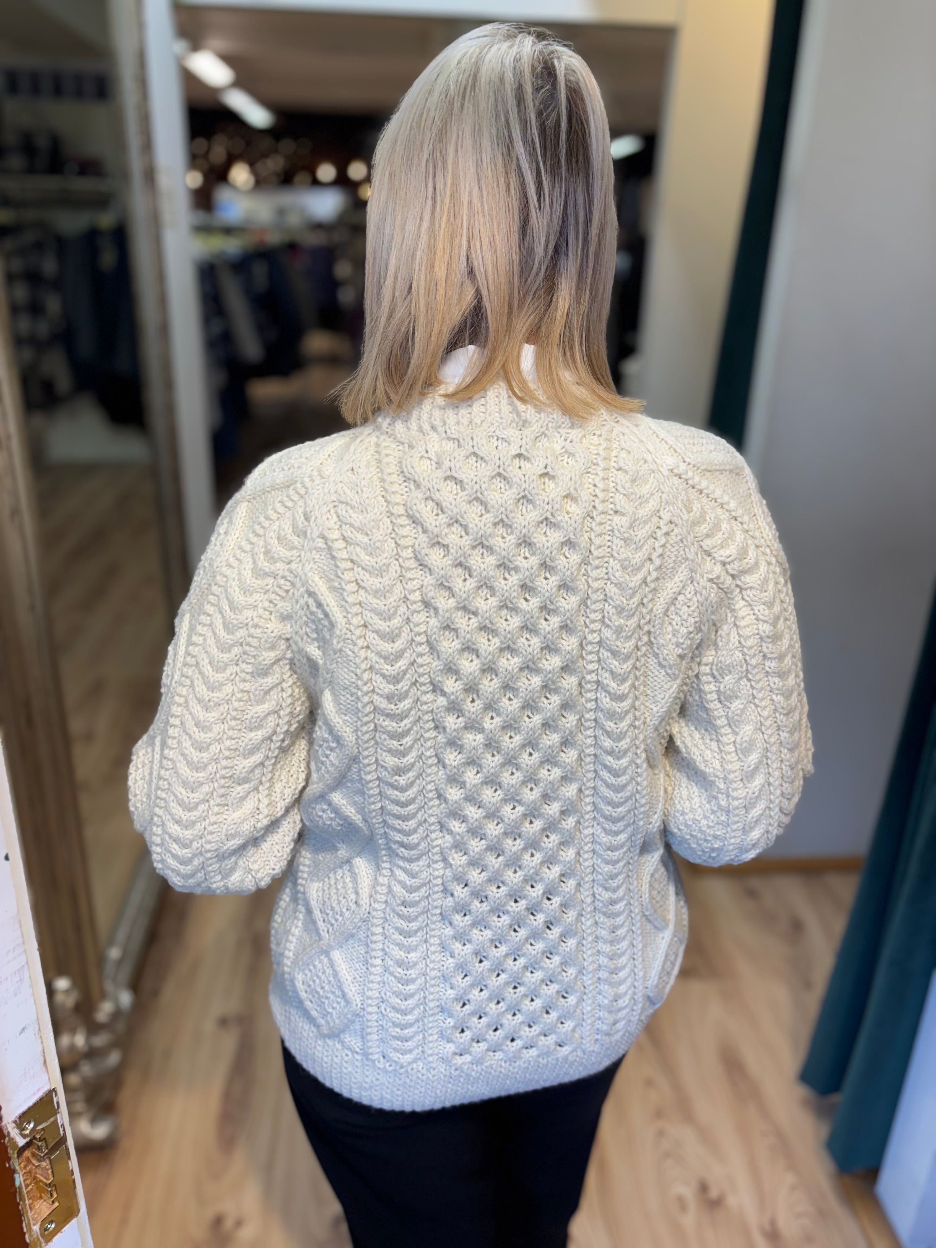 Old Irish Knit Handknit Lumber Cardigan