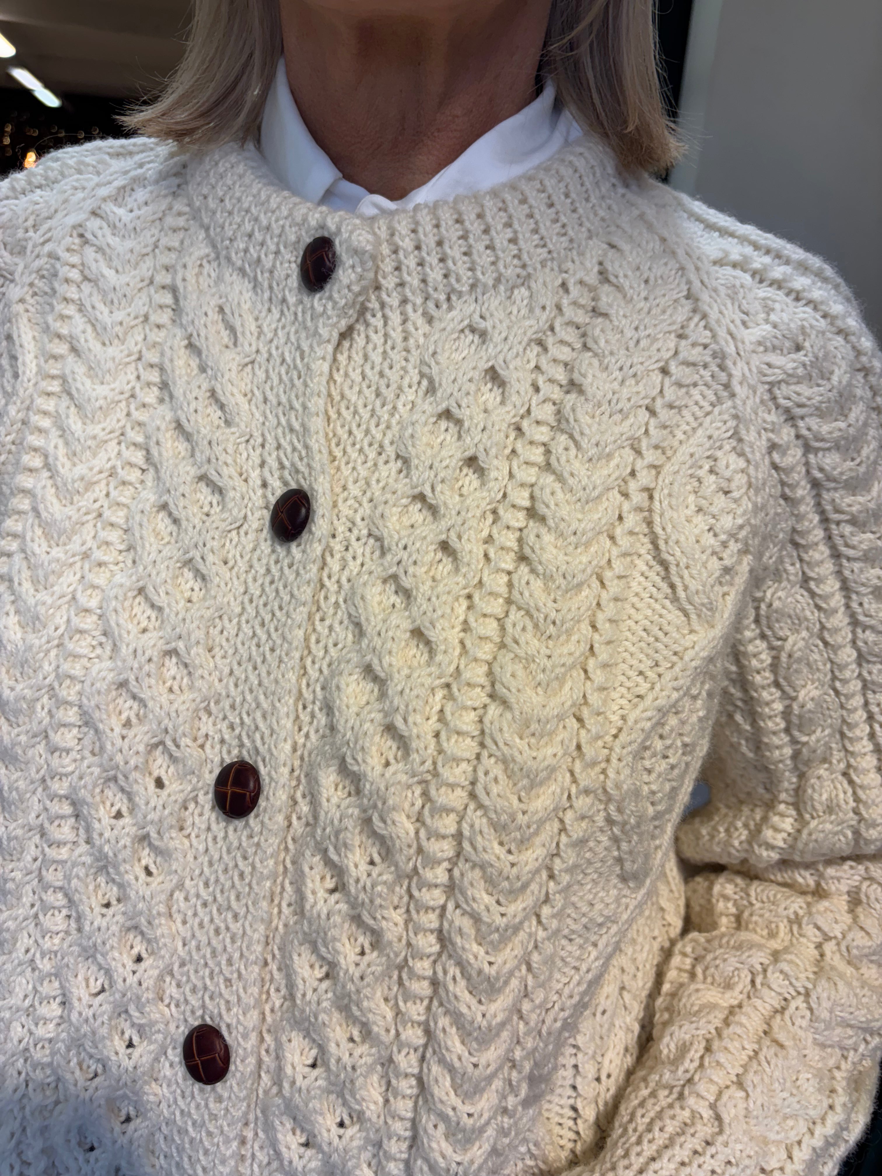 Old Irish Knit Handknit Lumber Cardigan