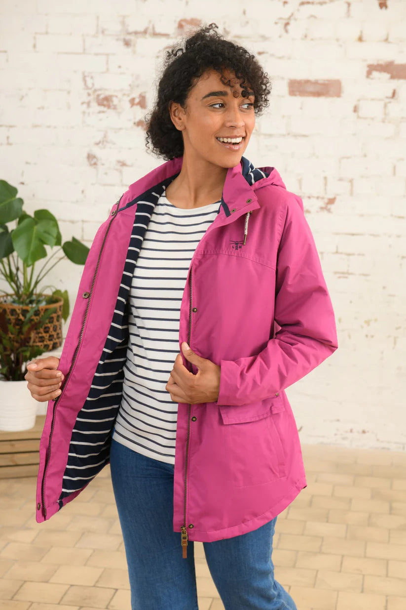 Lighthouse Iona Short Waterproof Padded Jacket , Fuchsia