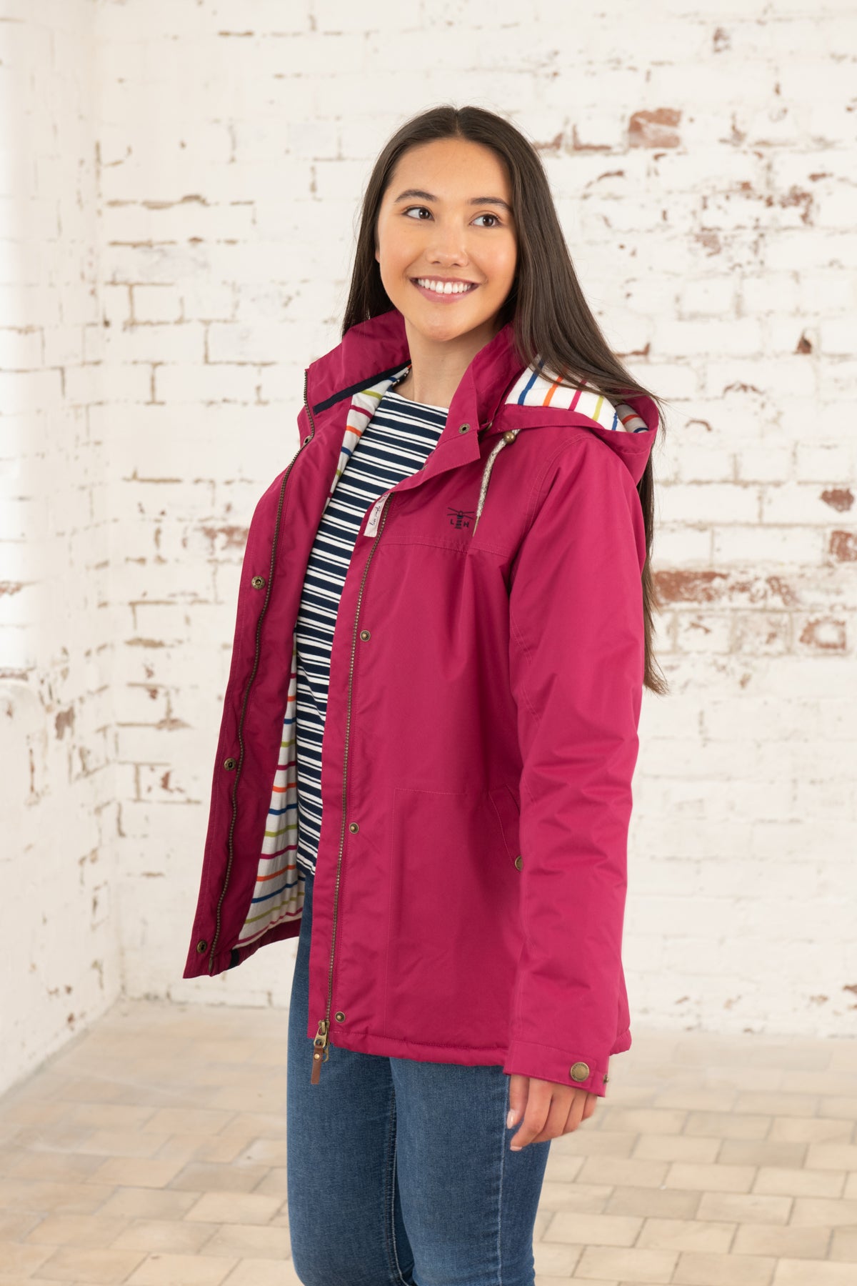 Lighthouse Eva Short Waterproof Coat Claret