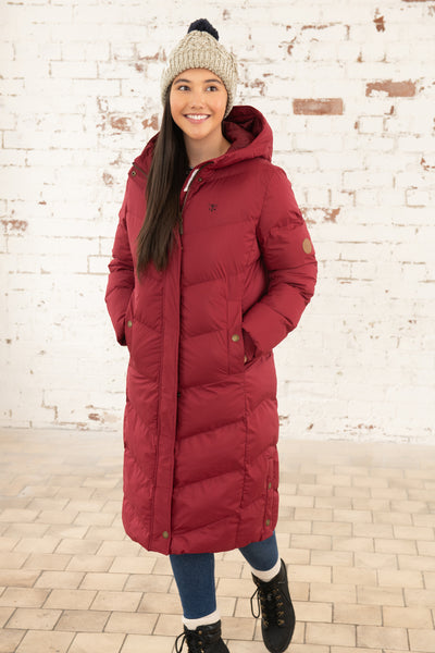 Maroon on sale padded coat