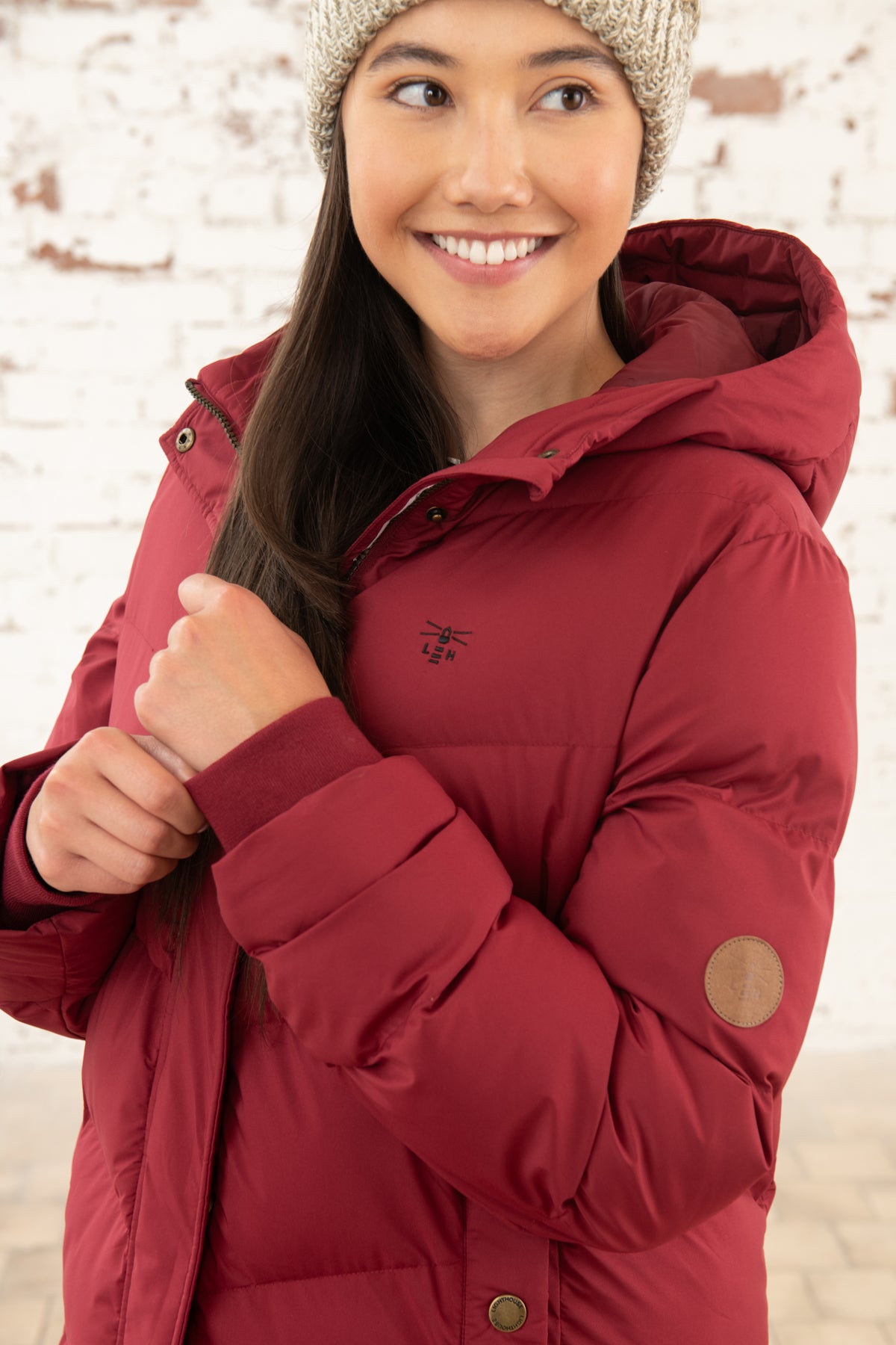 Maroon store padded coat