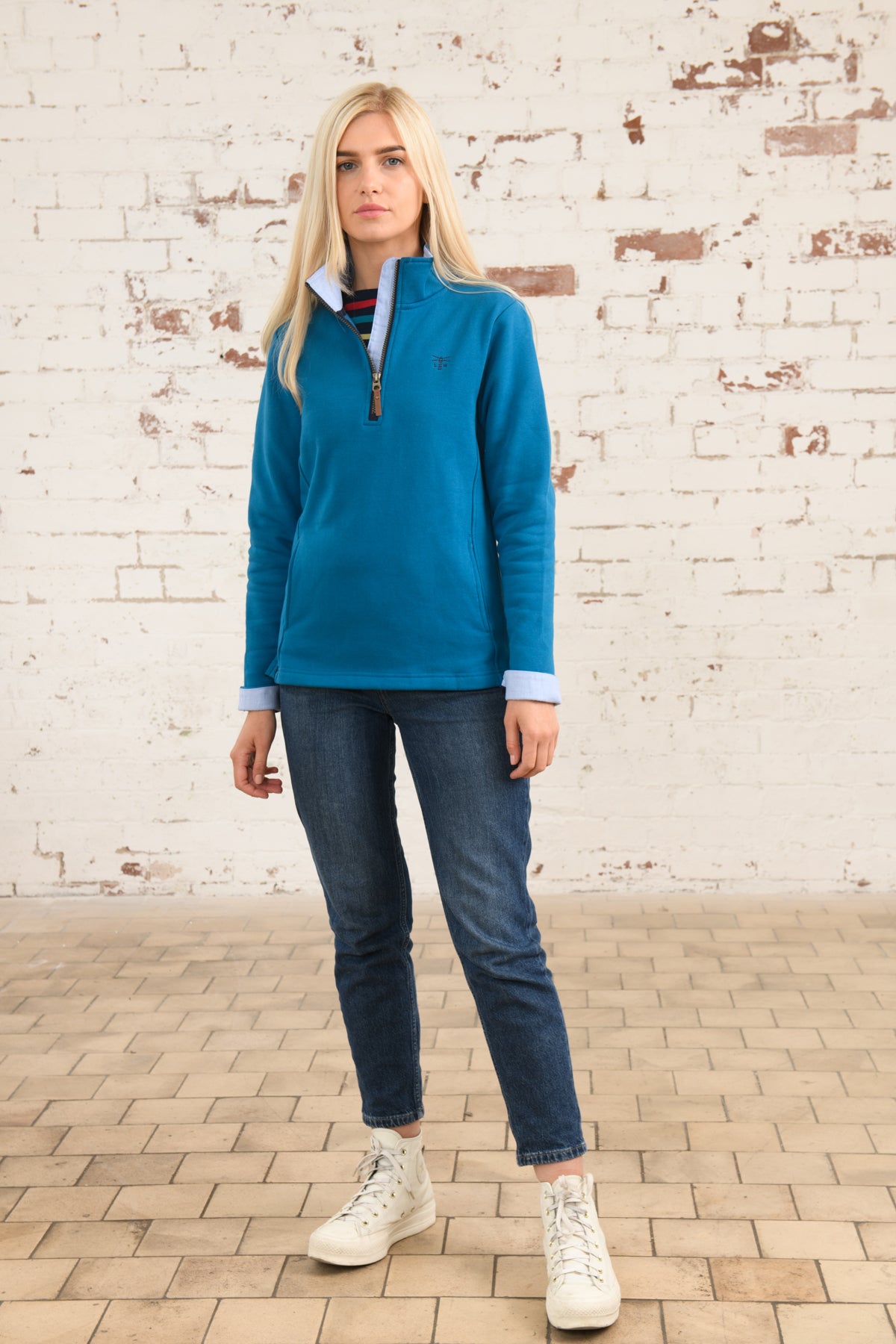 Lighthouse | Shore Zip Top | Teal