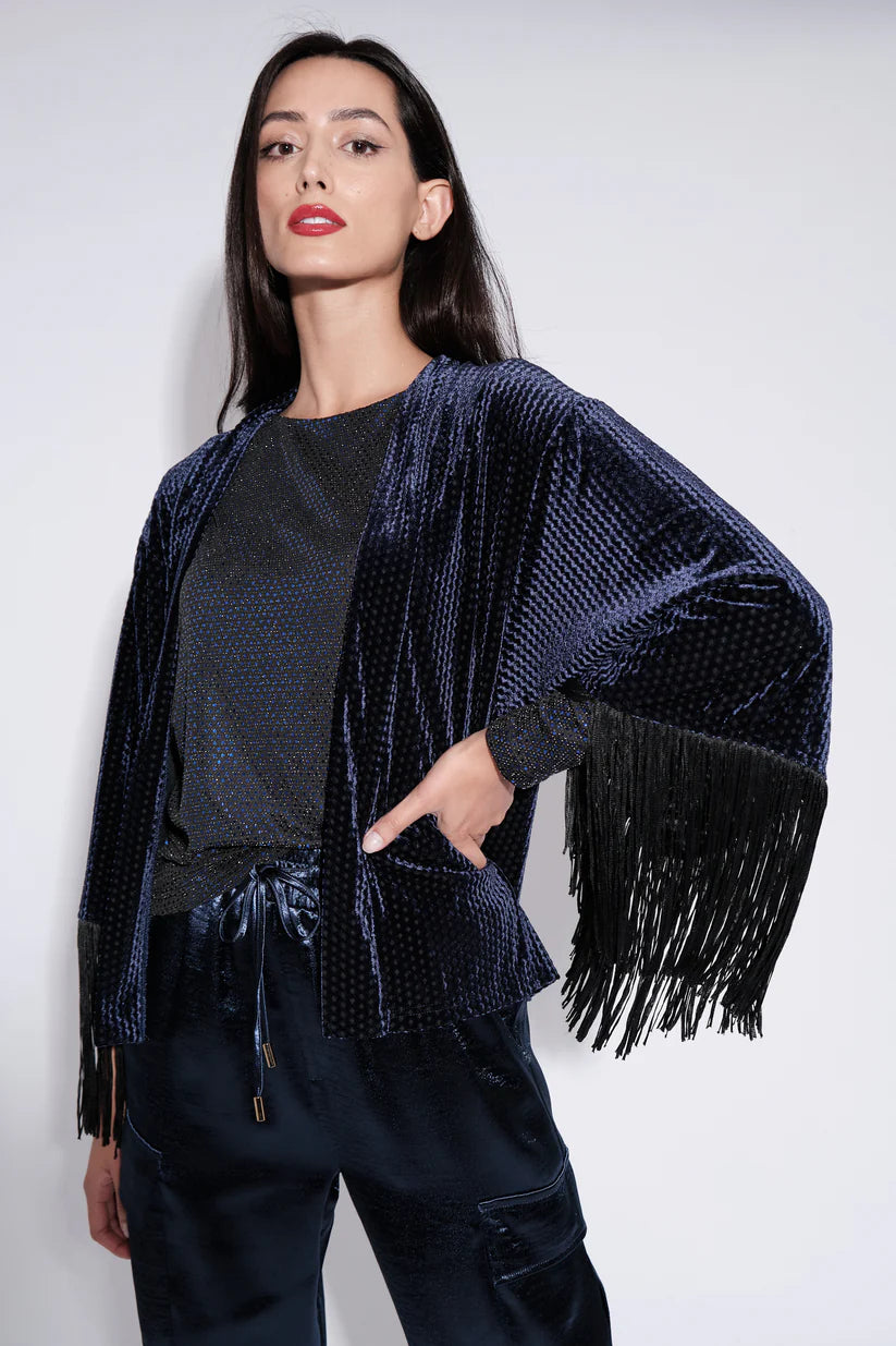 Louche Lilo Fringe Velvet Kimono