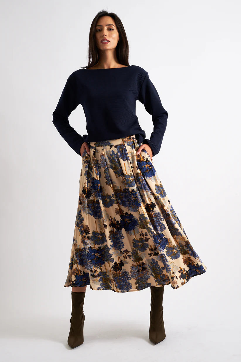 Louche Lizea Print Midi Skirt