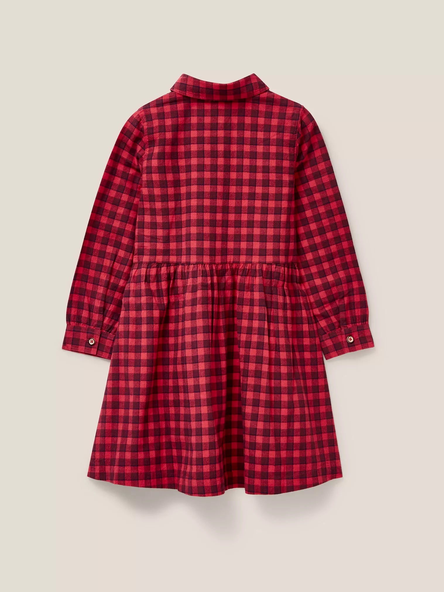 White Stuff Leila Check Shirt Dress Red