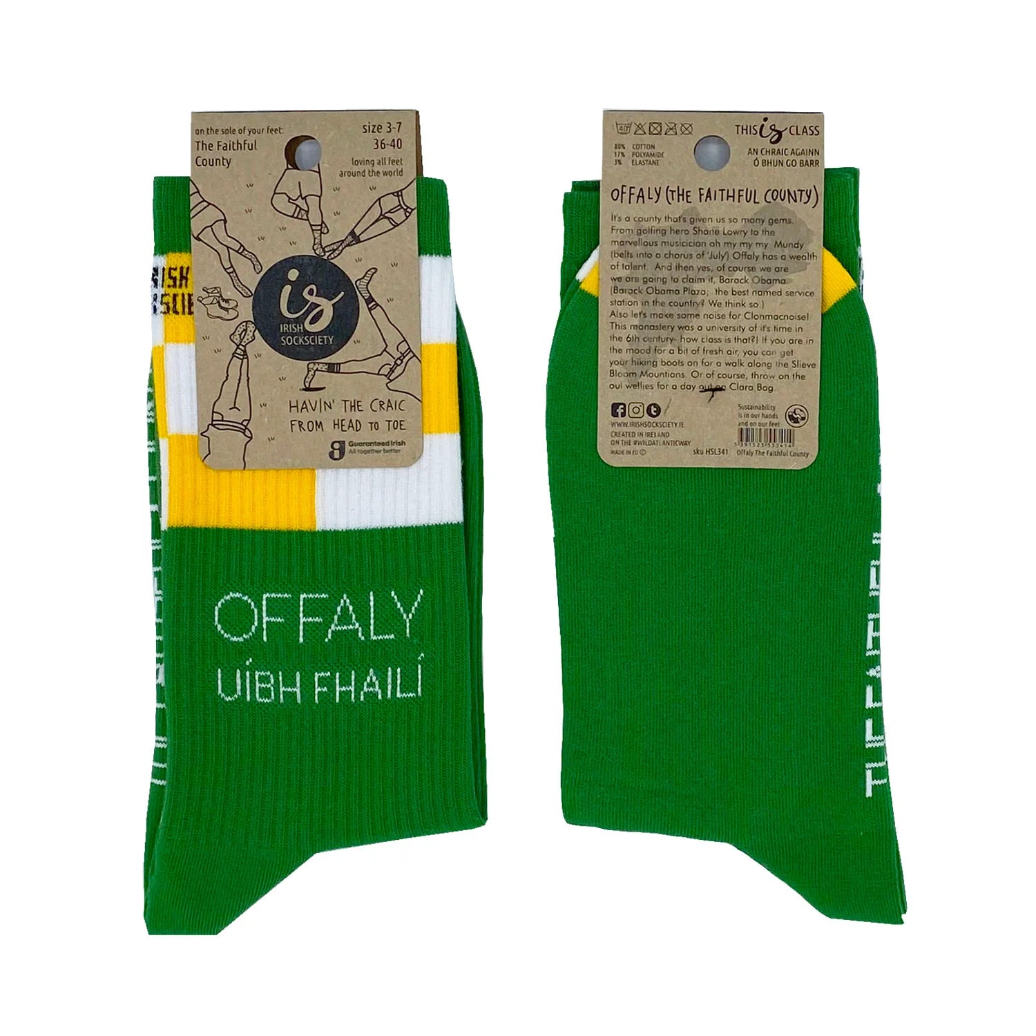 Irish Sockciety Offaly Socks - The Faithful County