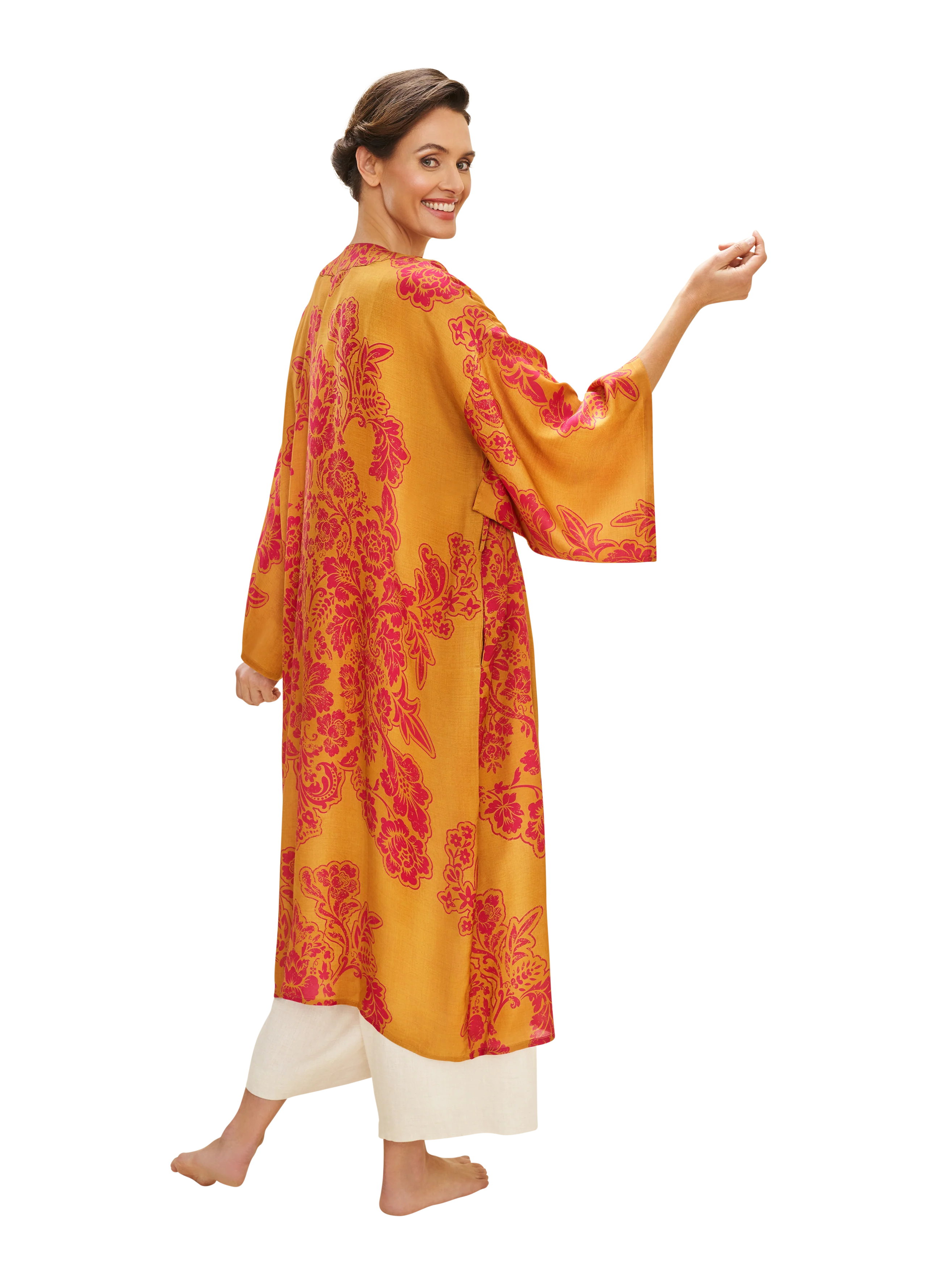 Powder Tapestry Kimono Gown