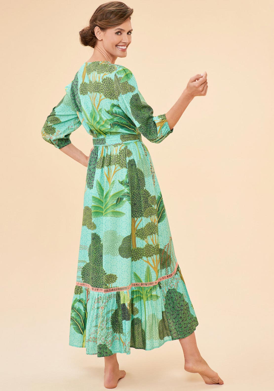 Powder Secret Paradise Wrap Dress , Aqua