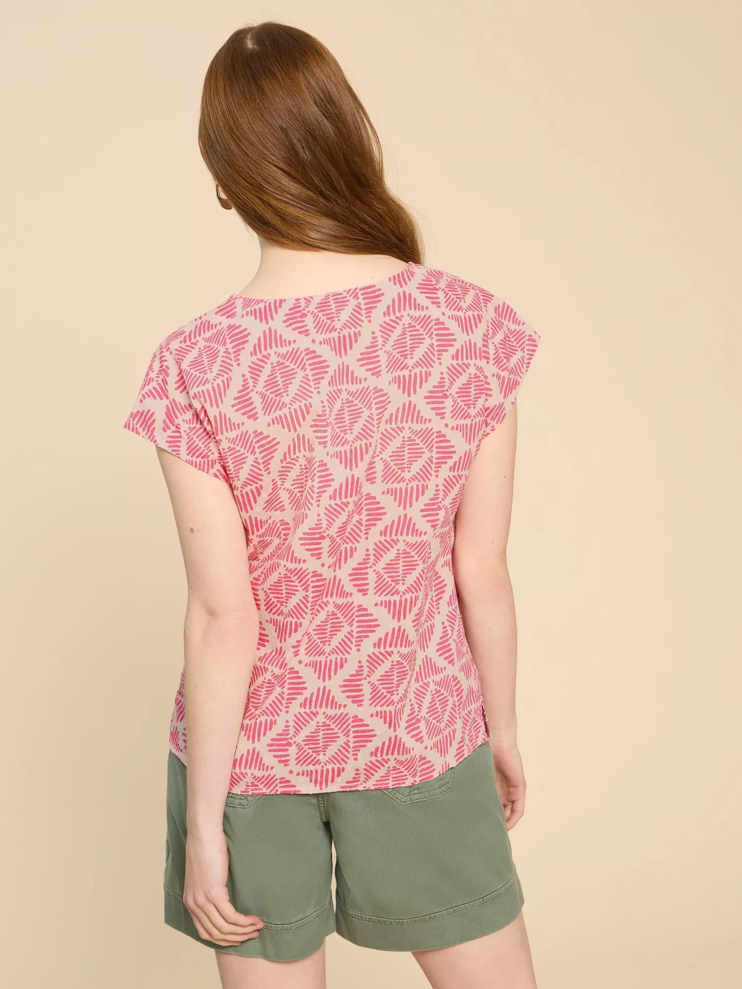 White Stuff Rae Cotton Top , Pink