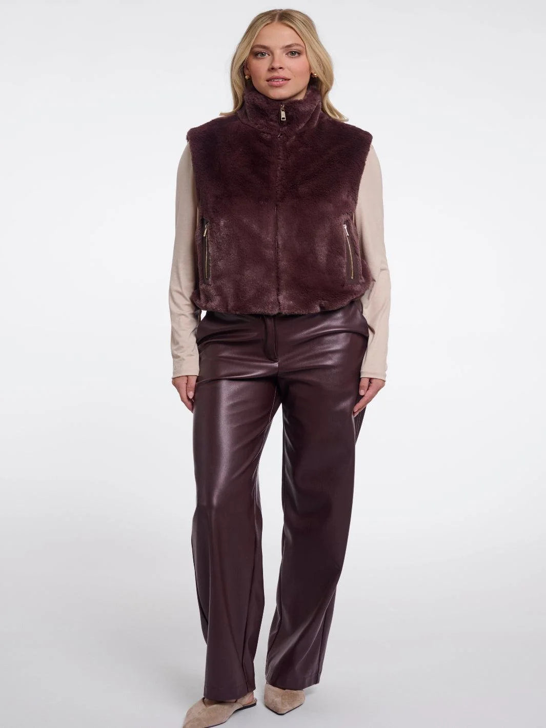 Rino & Pelle Nikki Short Faux Fur Waistcoat