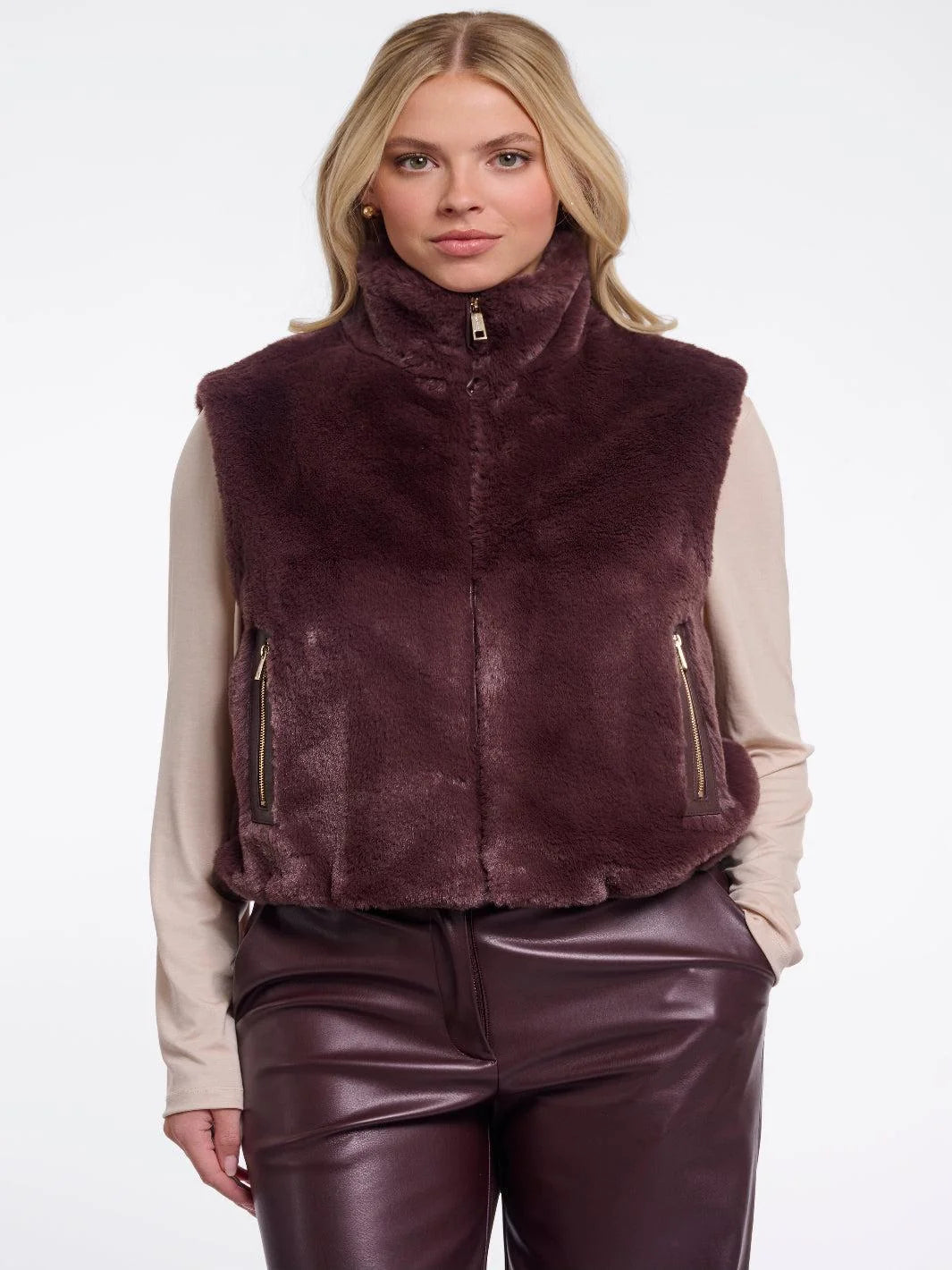 Rino & Pelle Nikki Short Faux Fur Waistcoat