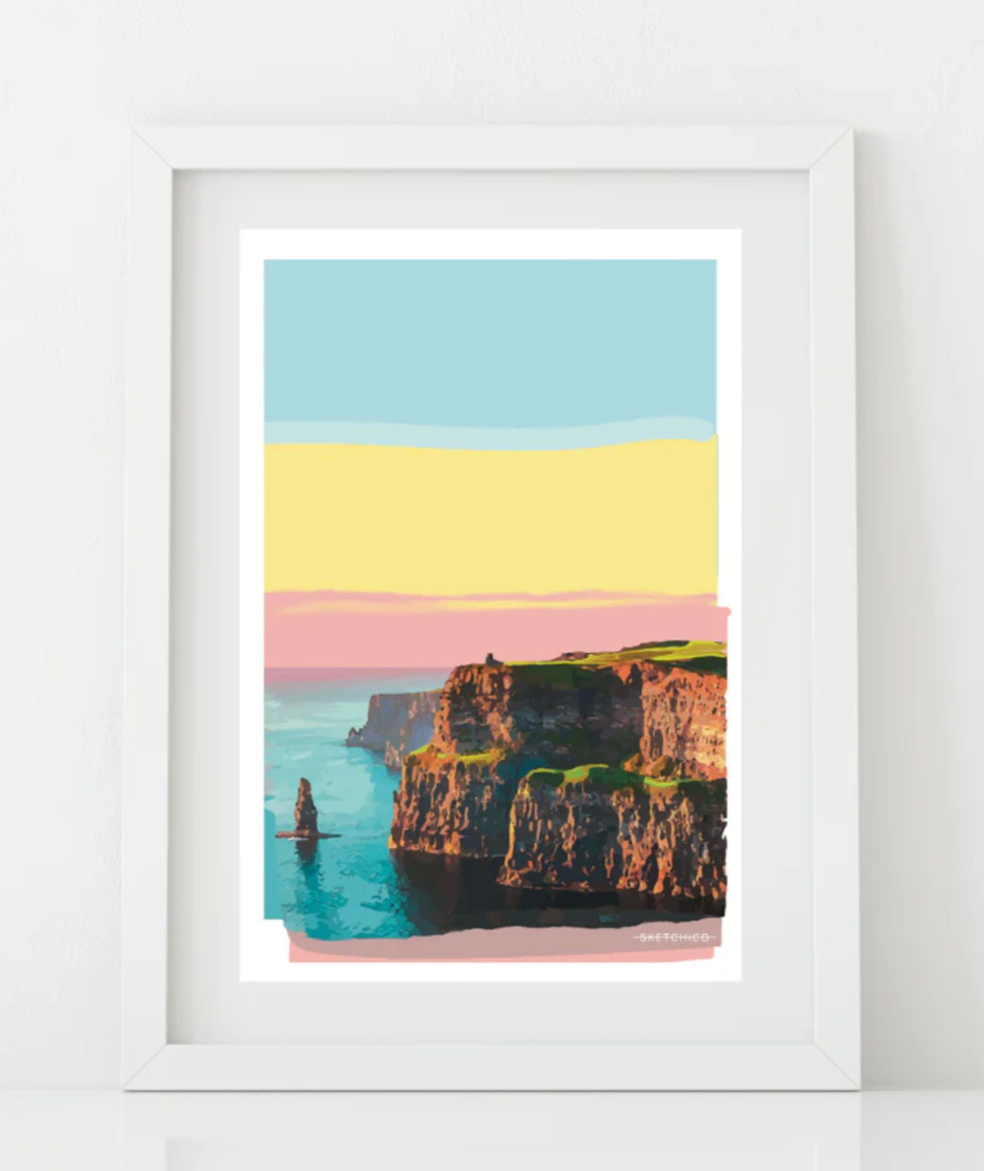 Sketchico Cliffs of Moher , 8x8