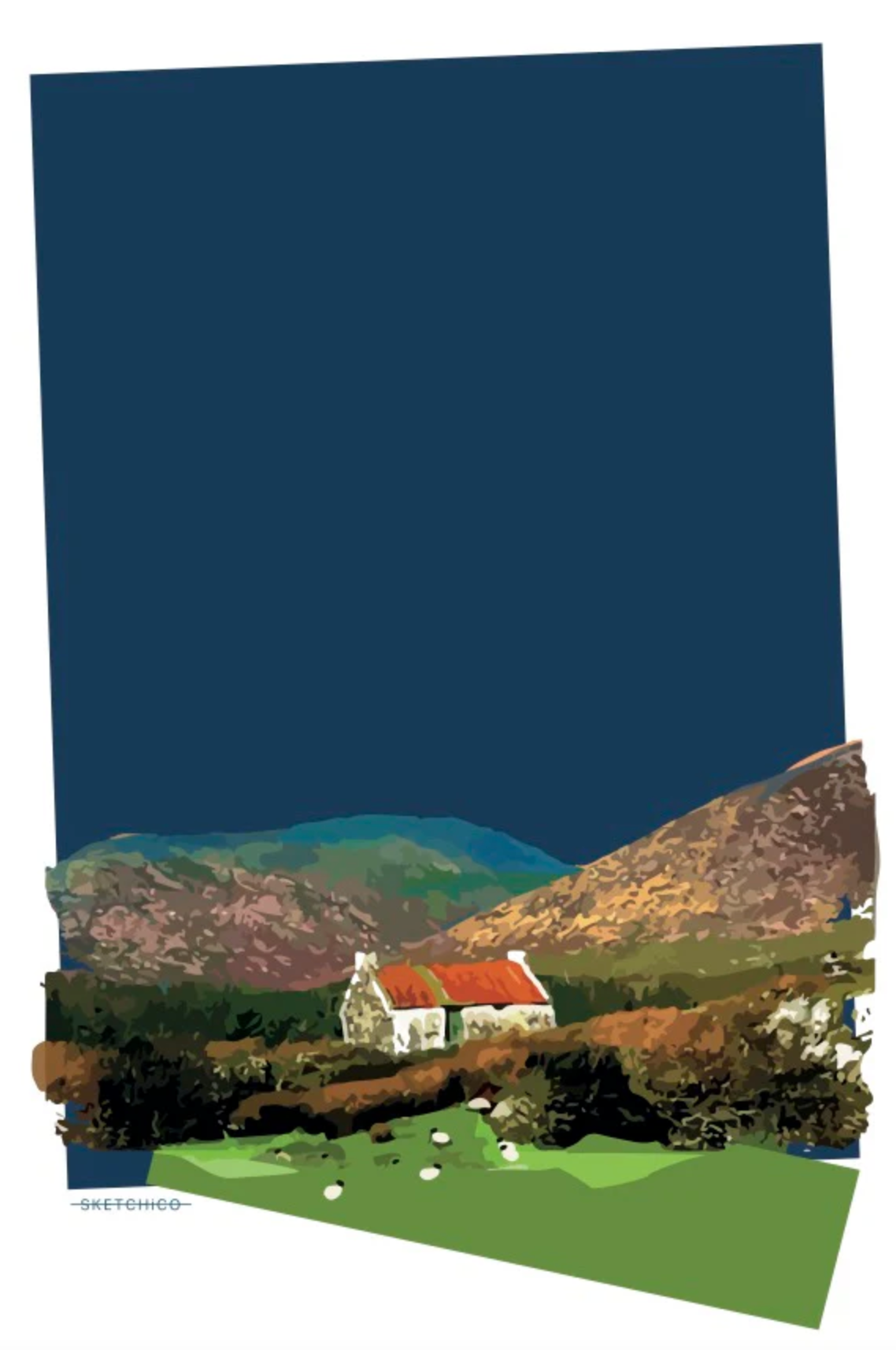 Sketchico Irish Cottage , 8x8