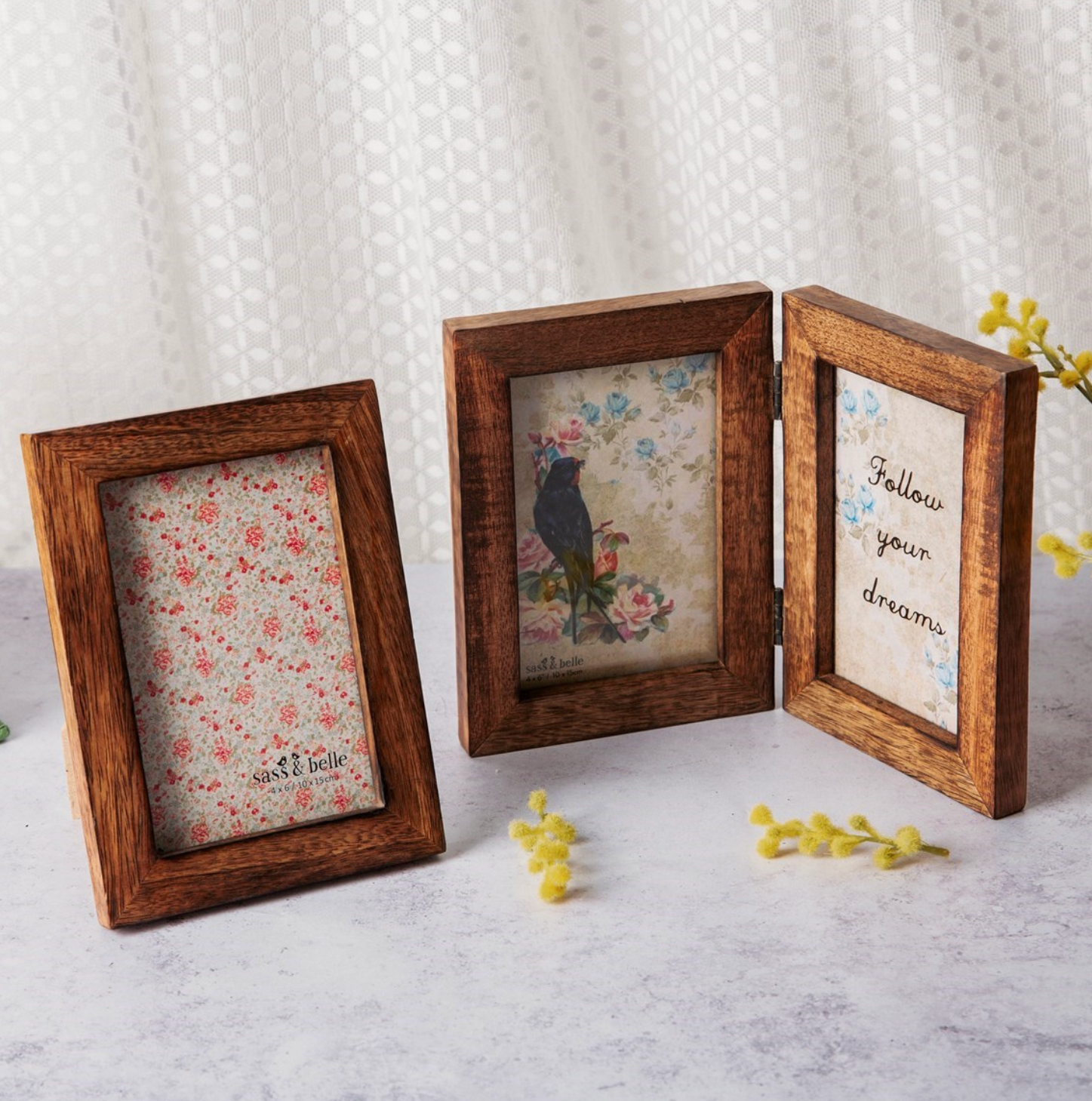 Sass And Belle Dark Wood Frame