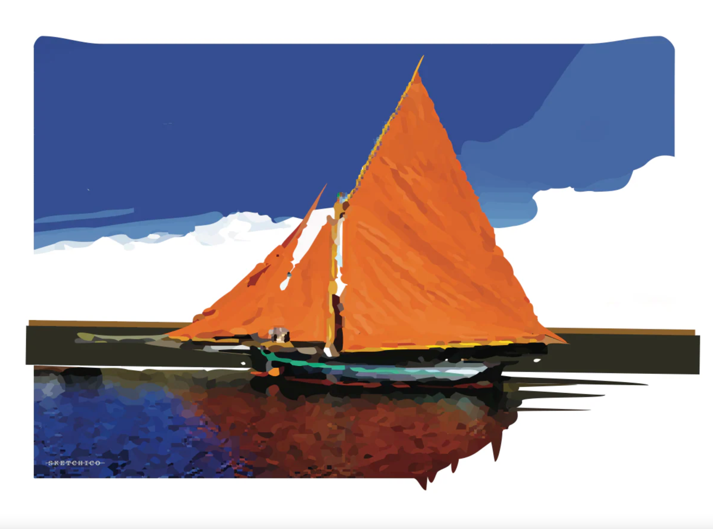 Sketchico Galway Hooker , 10x12